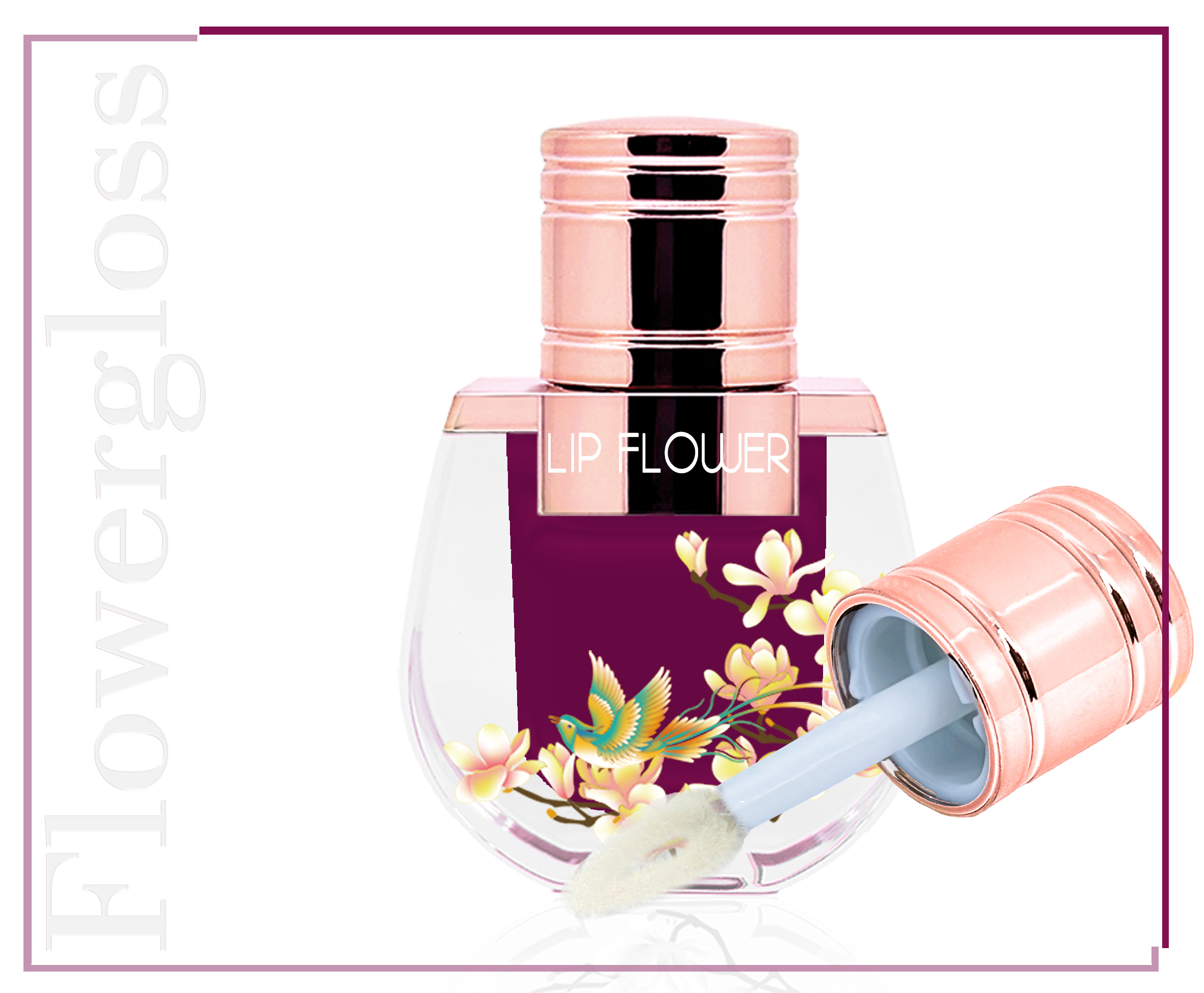 Shaoyun Flowergloss FG04 Rose Lipgloss vegan beerenrot