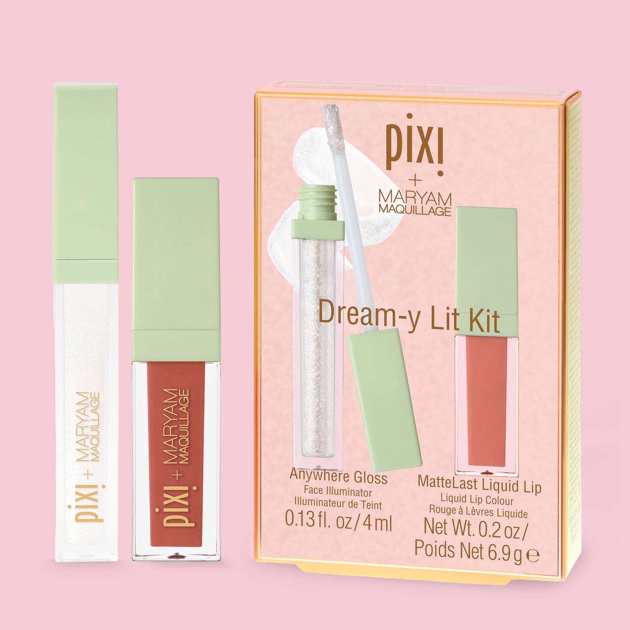 Pixi Makeup Dream-y Lit Kit Lippen Set Siesta Peach 2tlg