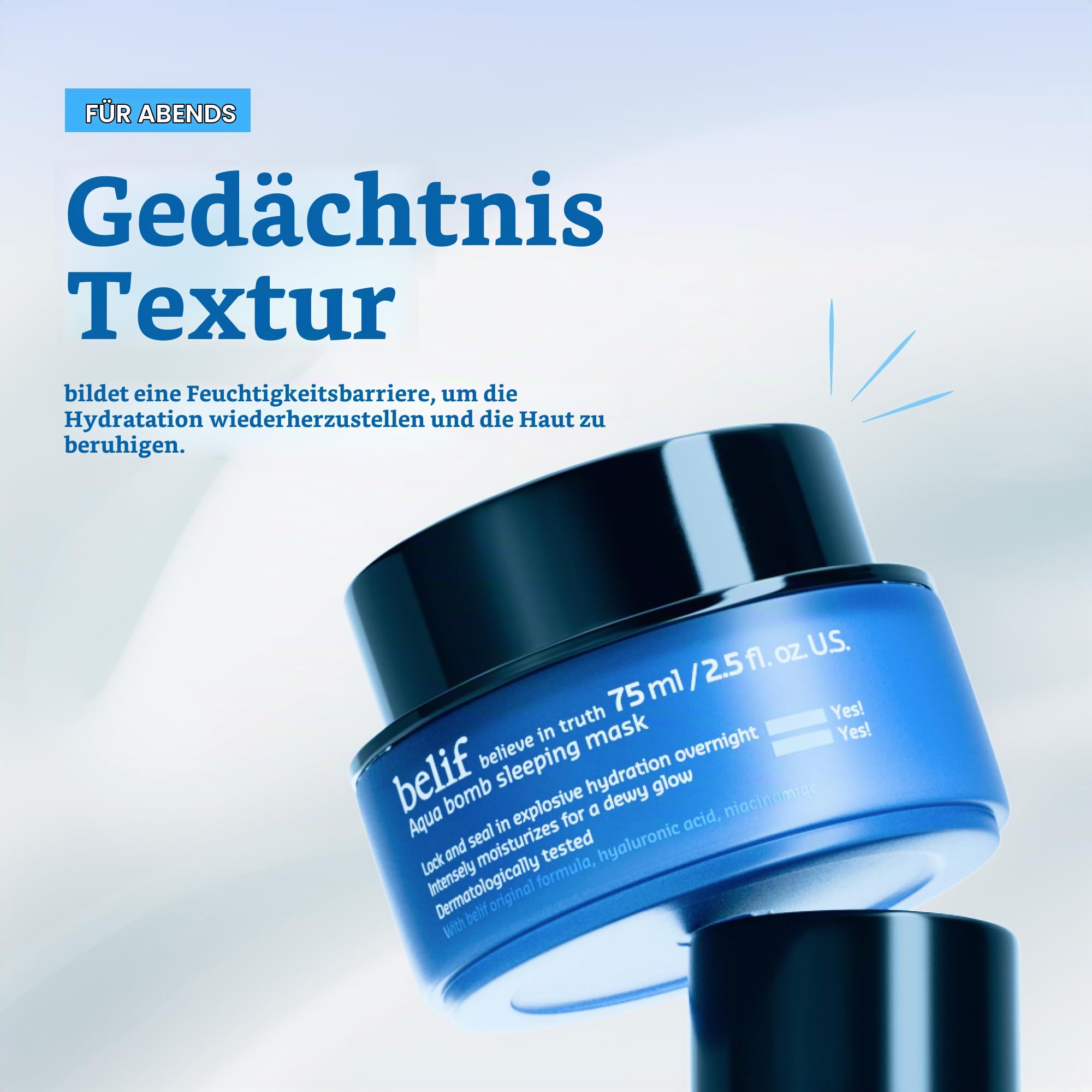 belif Aqua Bomb Gesichtsmaske Sleeping Mask 75 ml für trockene Haut