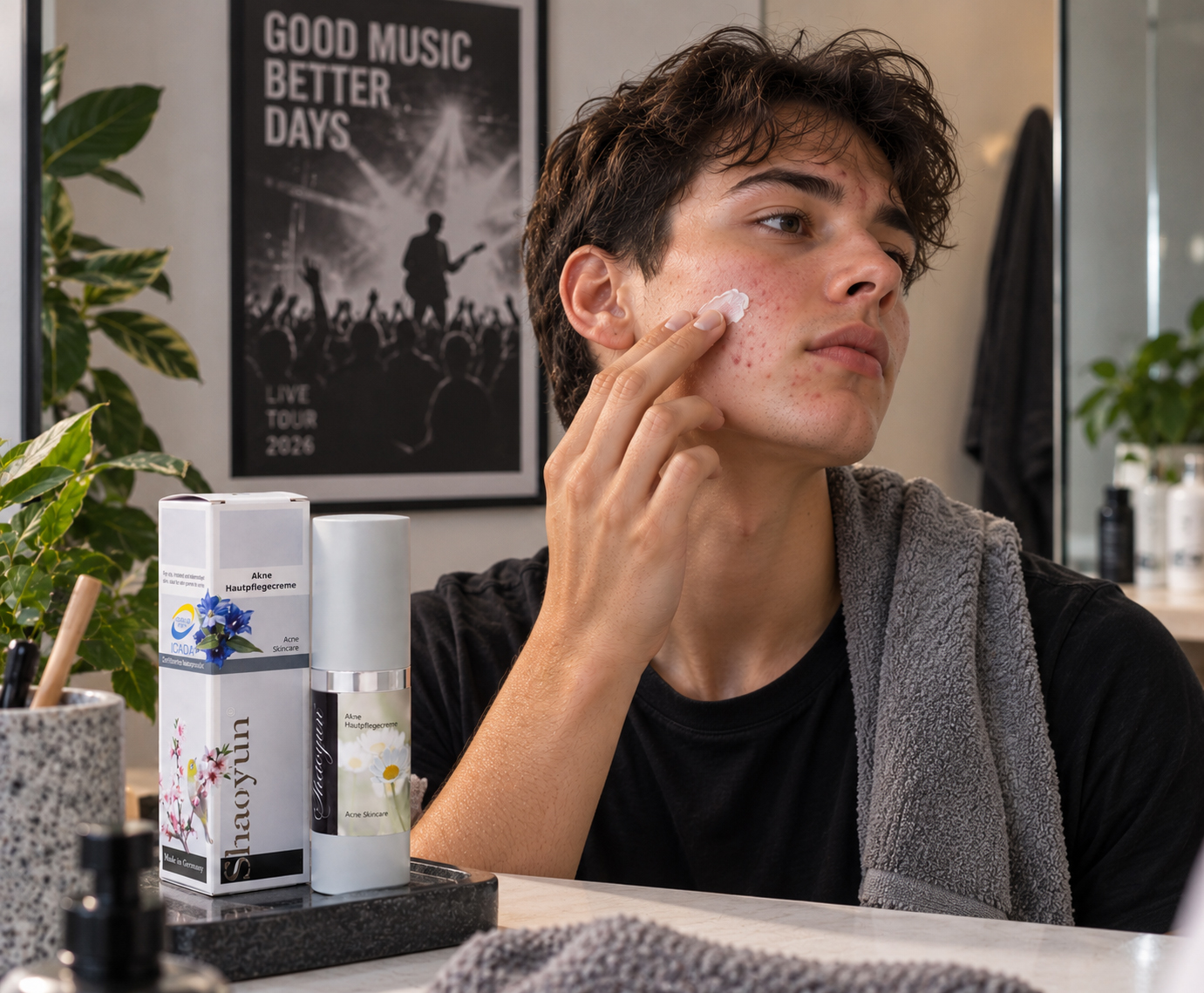 Shaoyun Gesichtspflege Akne Hautpflegecreme unreine Haut Teebaumöl