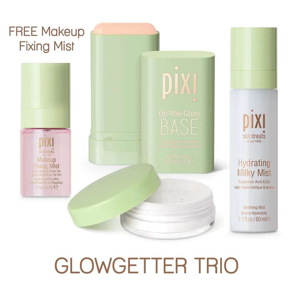 Pixi GlowGetter Trio Make-up Set 4-teilig mit Base 18 Farben