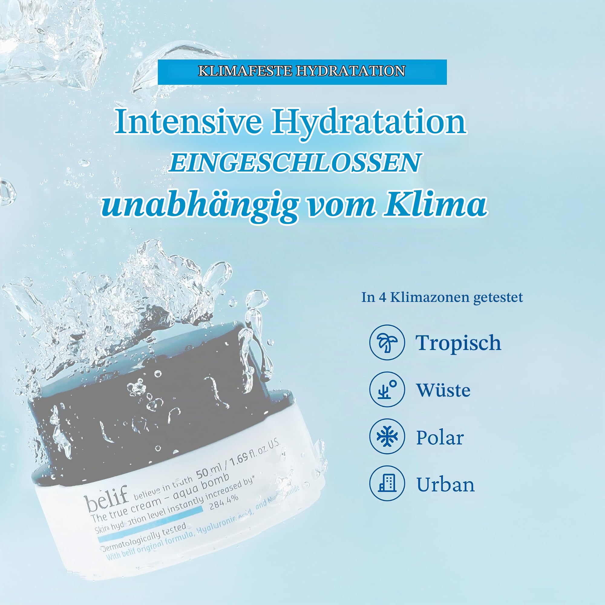 belif Aqua Bomb Gesichtscreme 50 ml mit Niacinamid