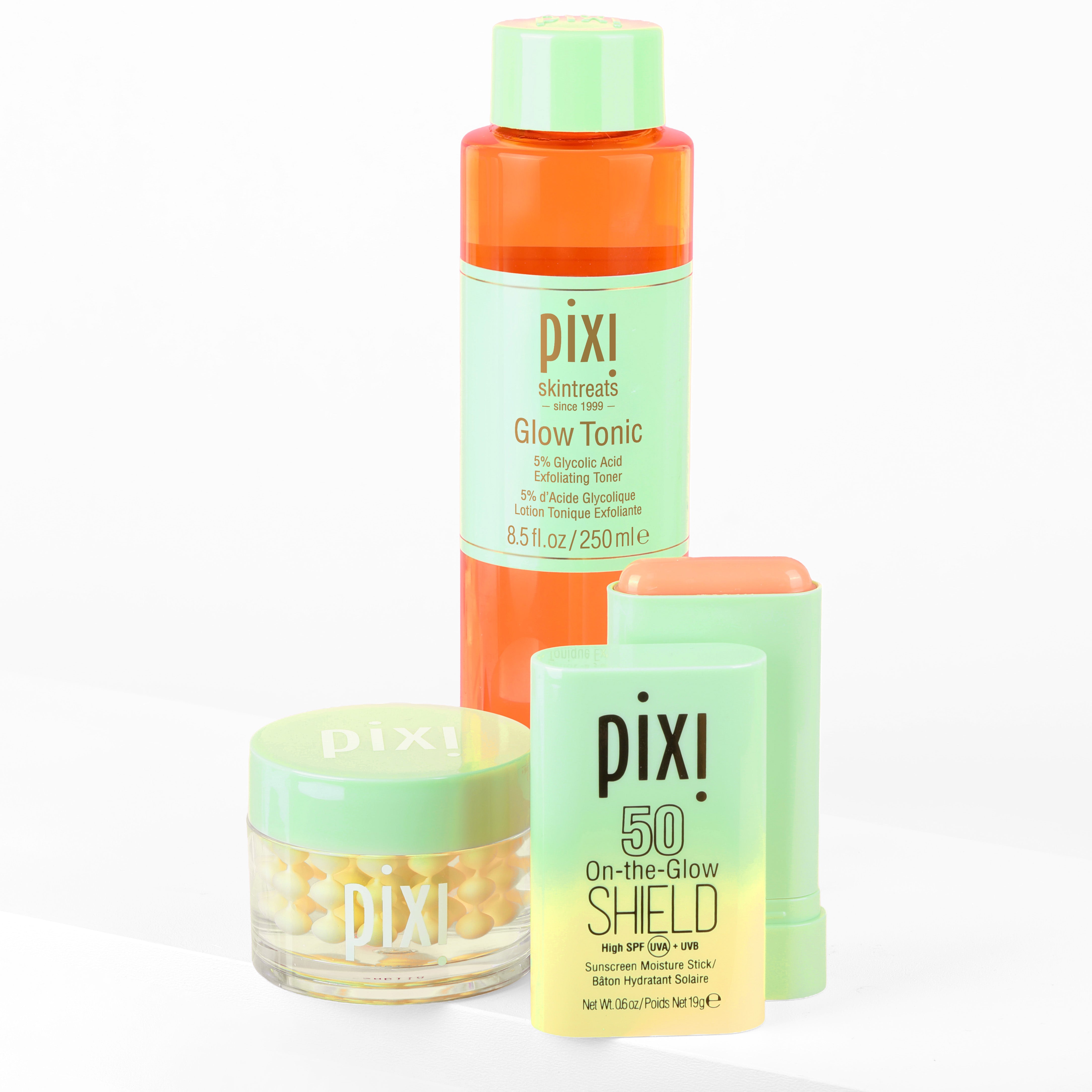 Pixi SunTreats Glow Brighten SHIELD Hautpflege Set 3tlg