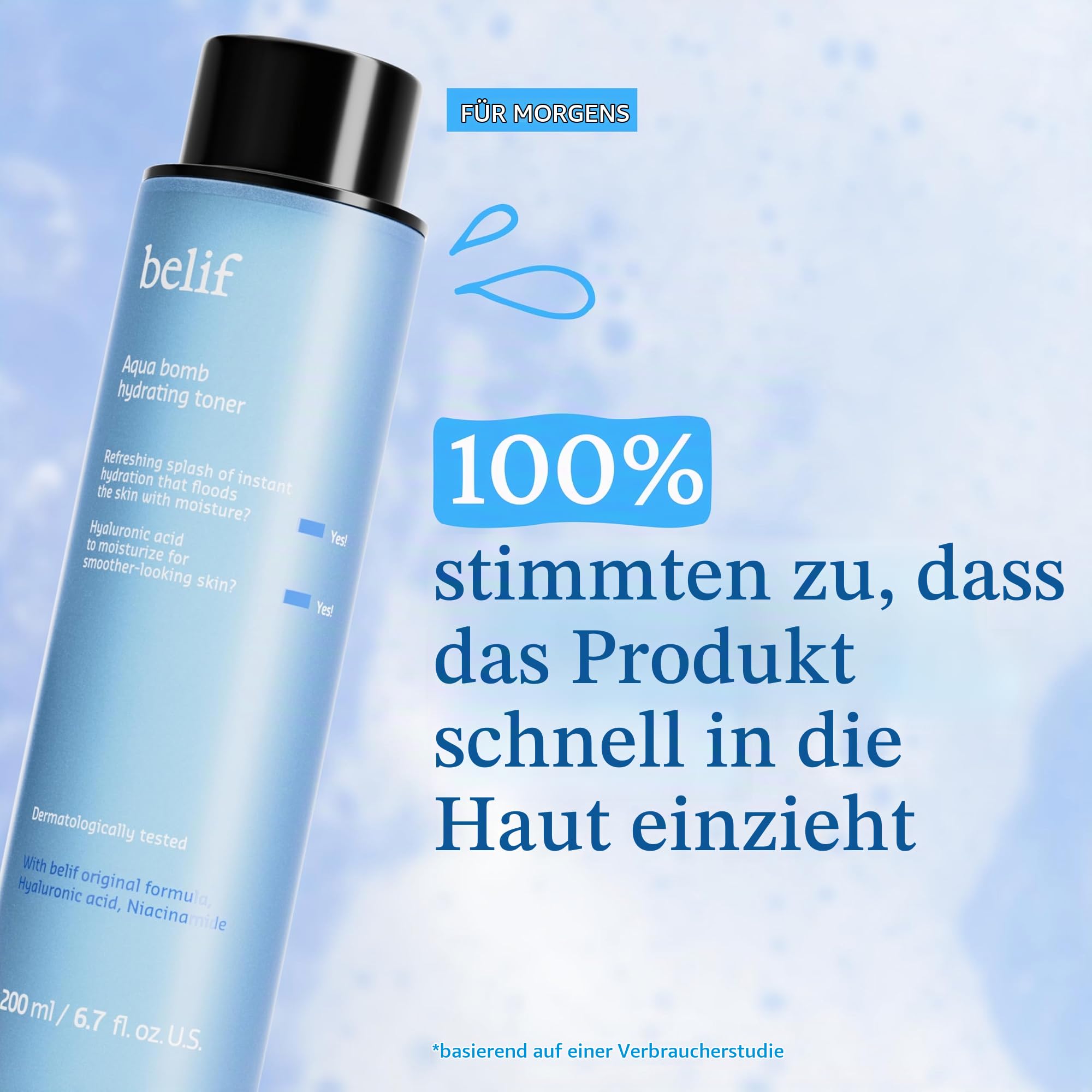 belif Aqua Bomb Gesichtswasser Hydrating Toner 200 ml Hyaluron