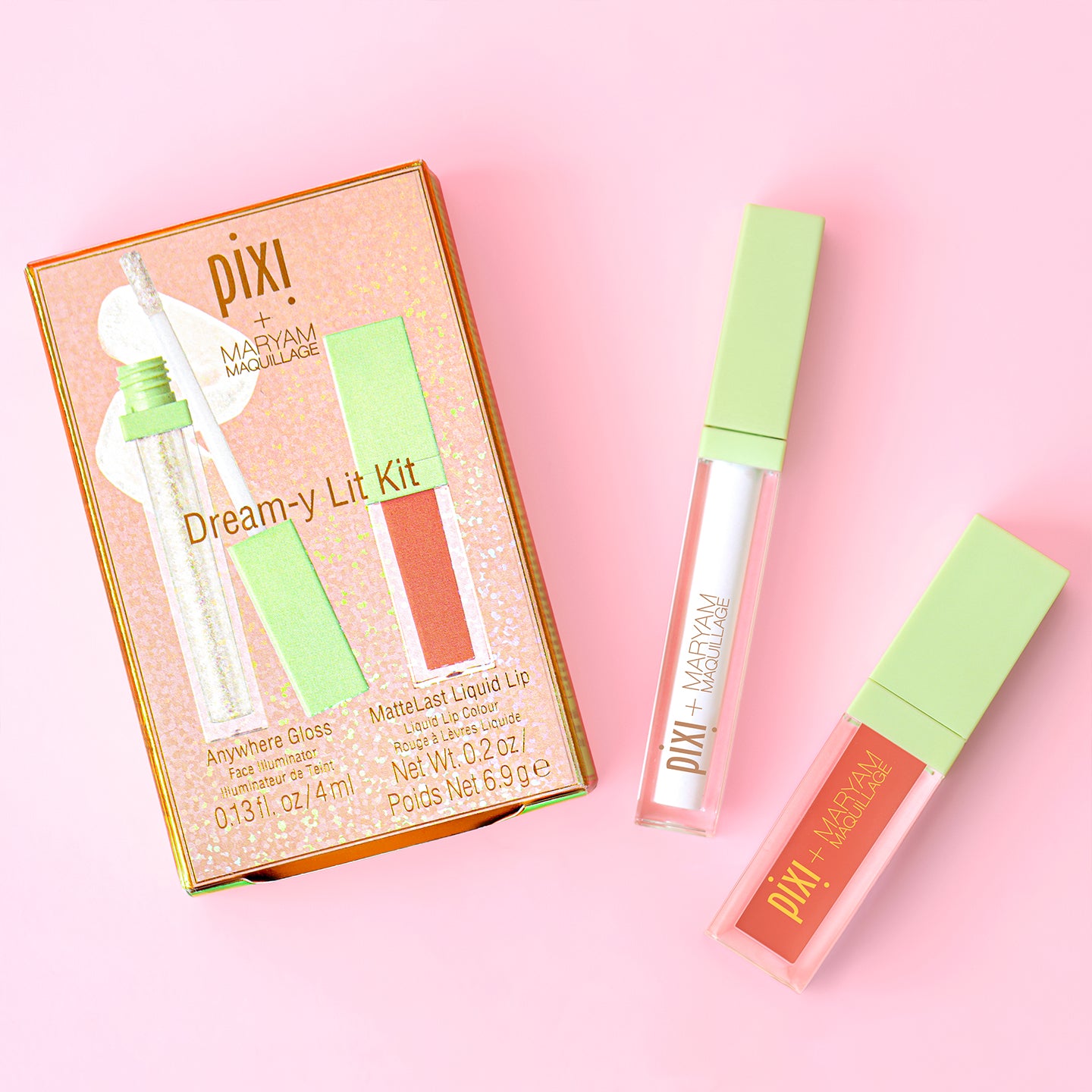 Pixi Makeup Dream-y Lit Kit Lippen Set Siesta Peach 2tlg