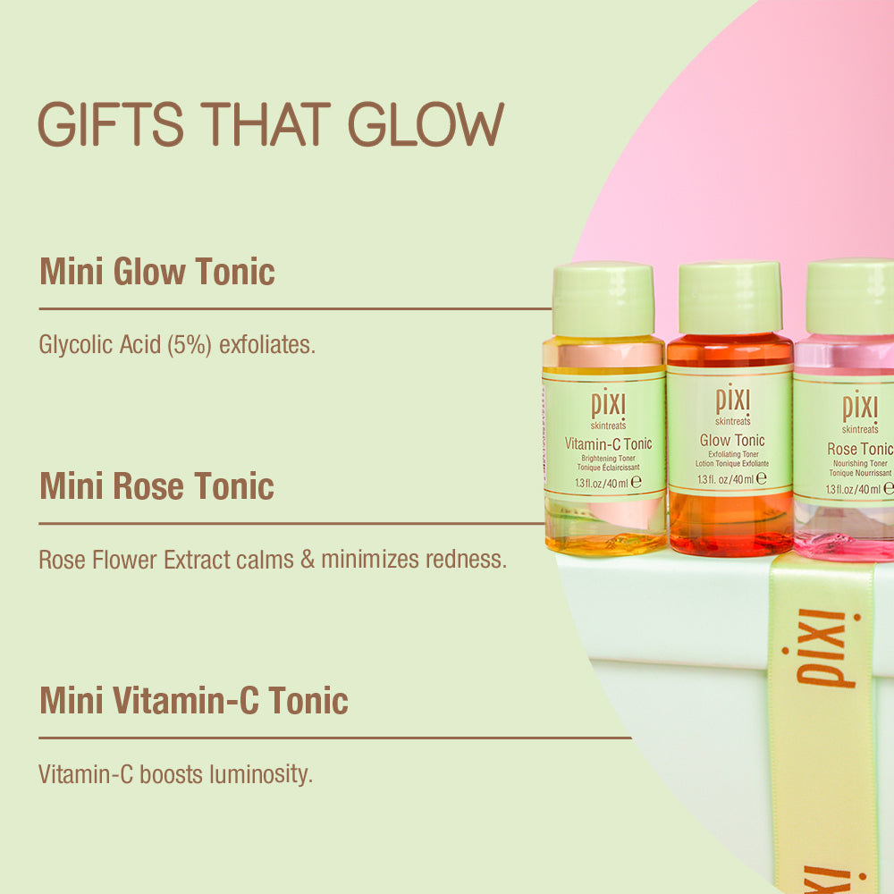 Pixi Glow Tonic Tonic Trio Kit Gesichtswasser 3er Set Glow