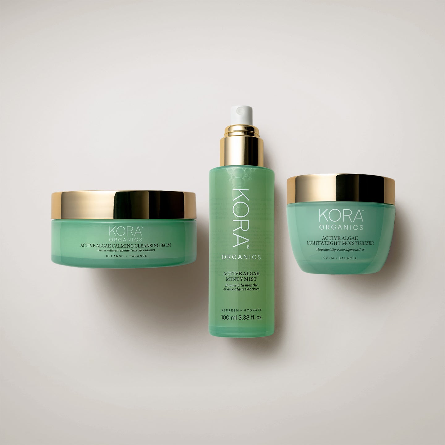Kora Organics Active Algae Essentials Pflegeset 3-teilig ölige Haut