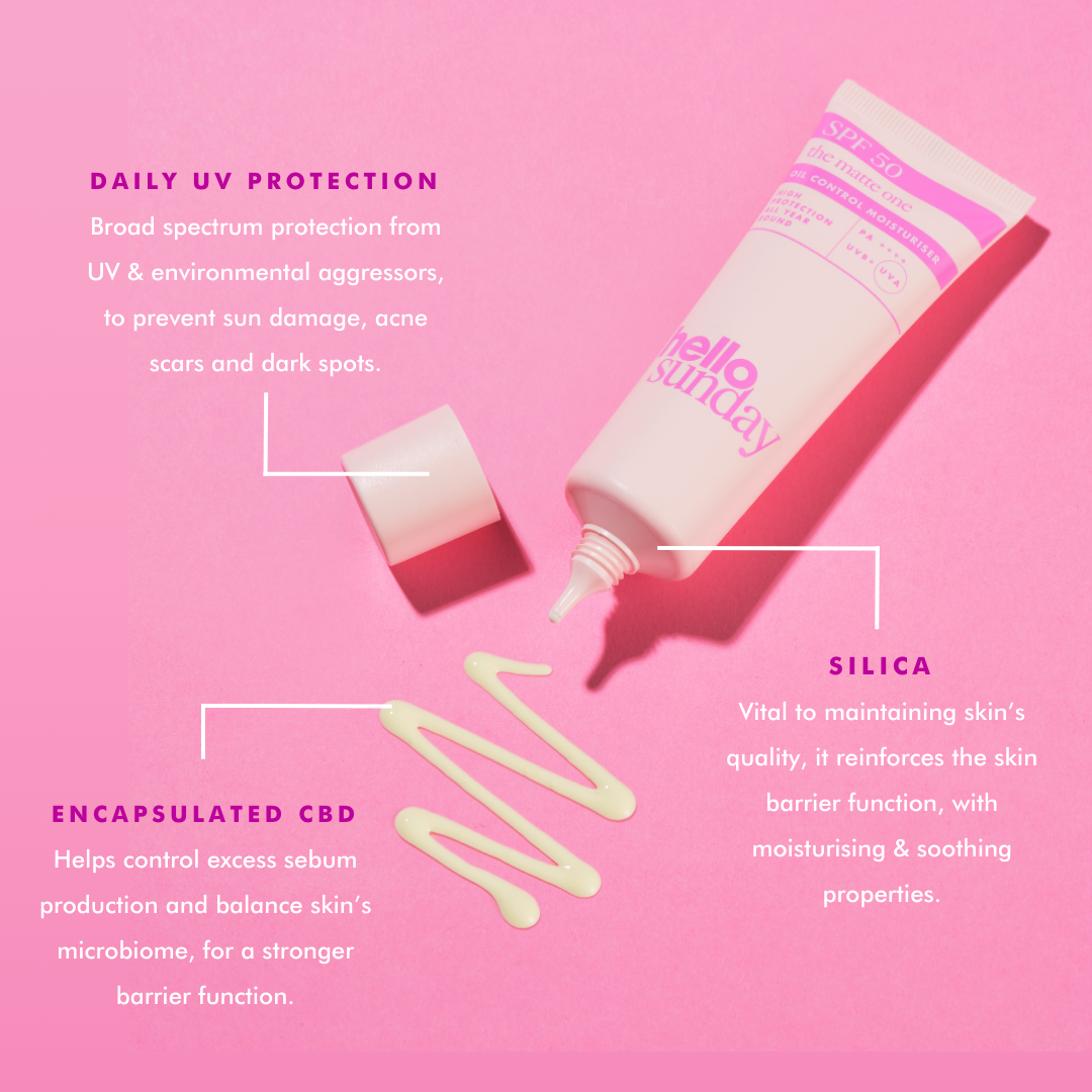 Hello Sunday Moisturisers The Matte One Creme SPF 50 CBD matt