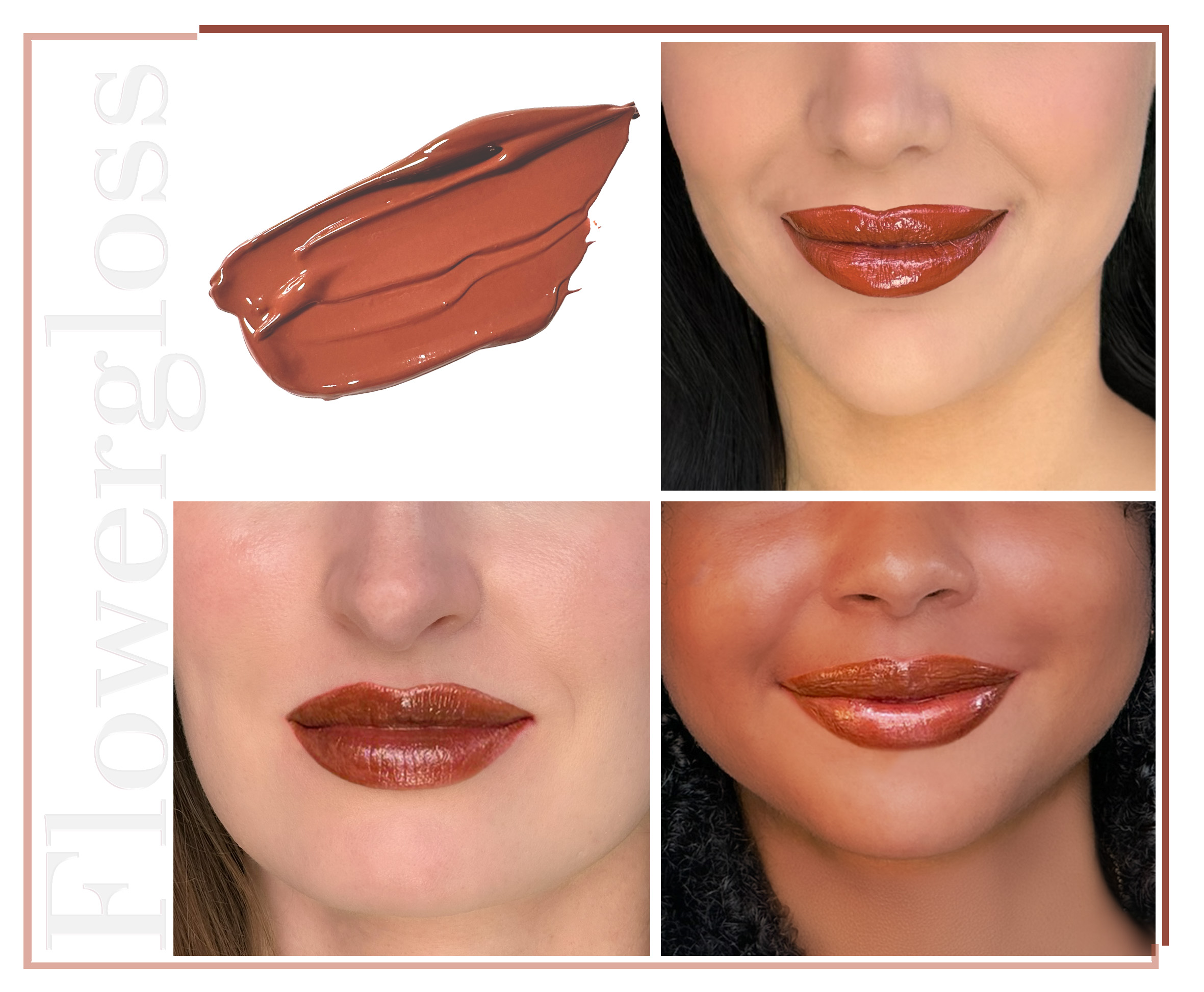 Shaoyun Flowergloss FG12 Jasmin Lipgloss Mokkabraun ohne Titandioxid