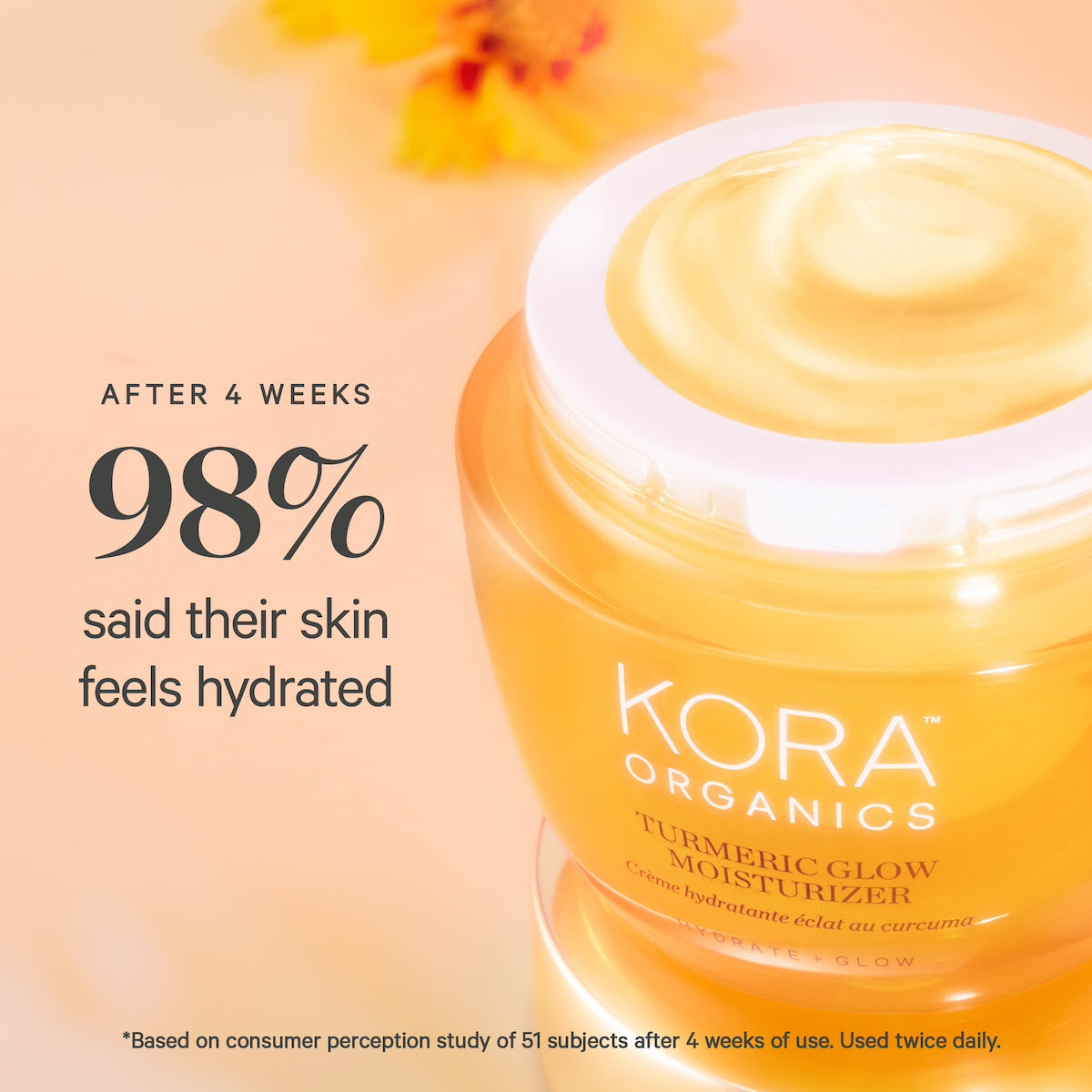 Kora Organics Turmeric Glow Moisturizer Creme 50 ml fahle Haut