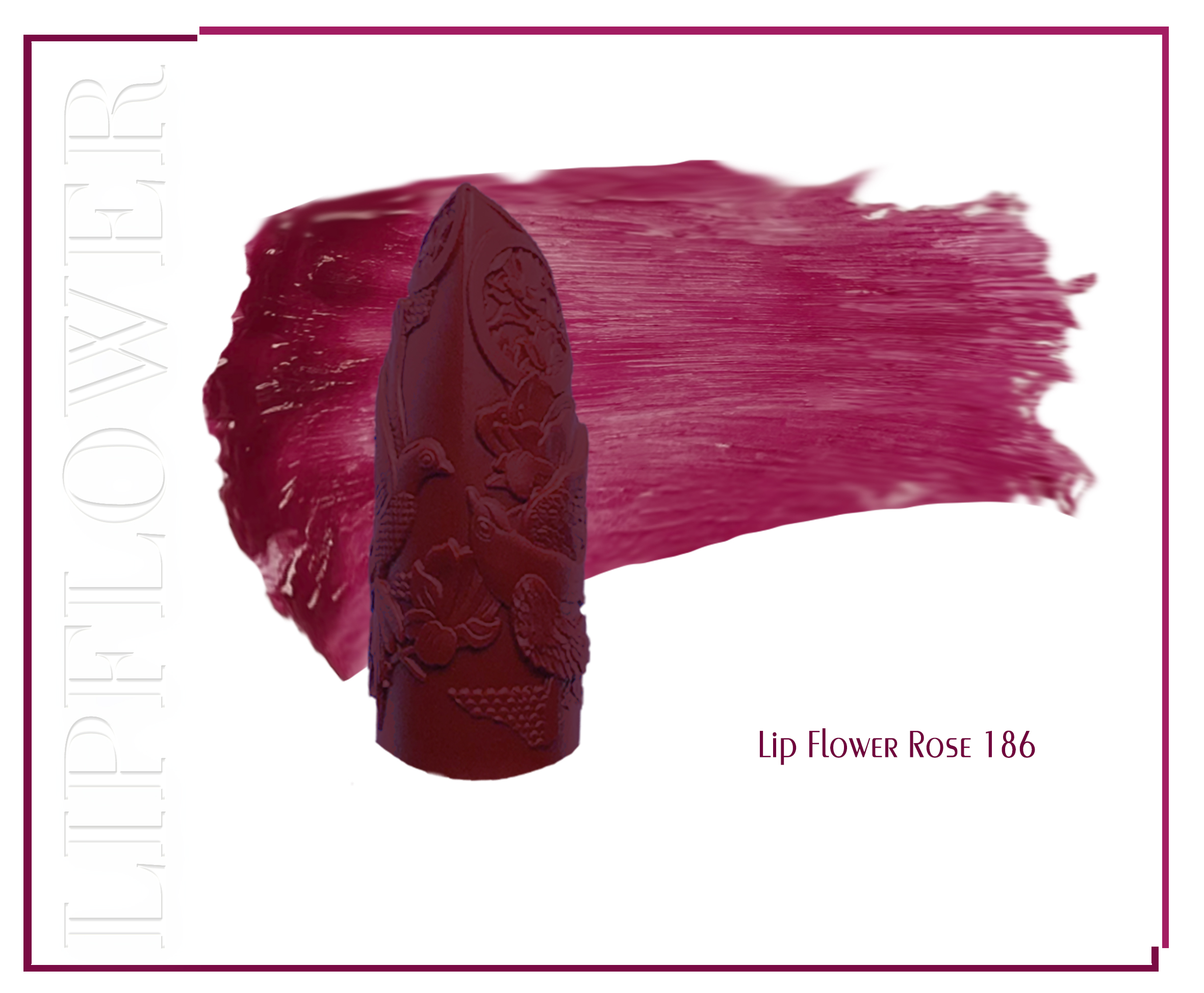 Shaoyun Lip Flower Rosa 186 Rose Lippenstift vegan beerenrot
