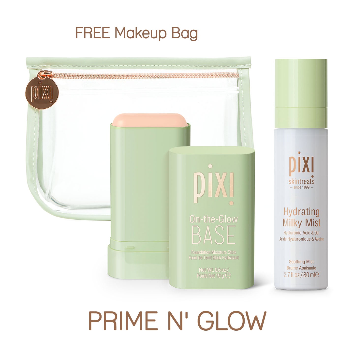 Pixi Makeup Prime N Glow Bundle Primer-Set Base Mist