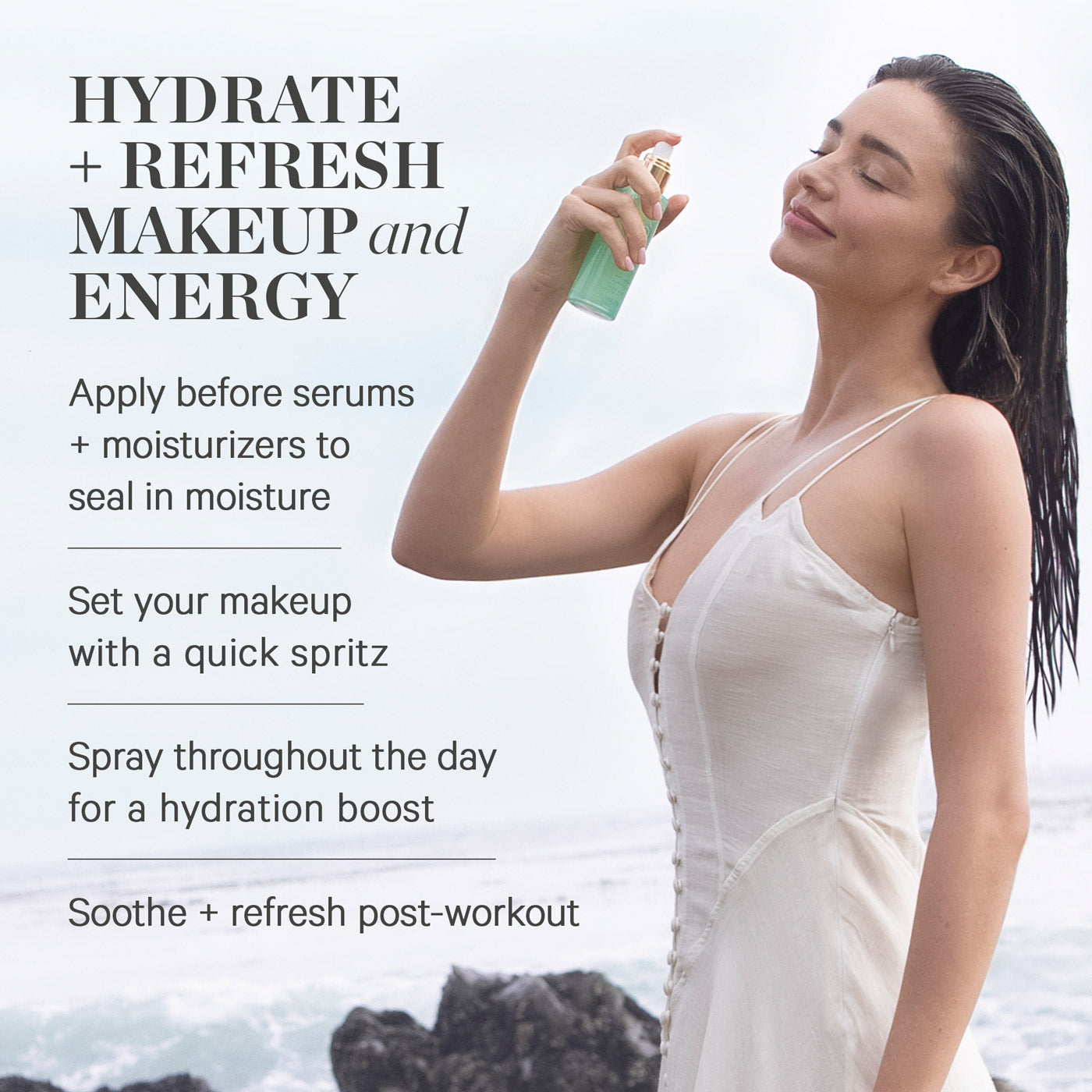 Kora Organics Active Algae Minty Mist Gesichtsspray Minze 100ml