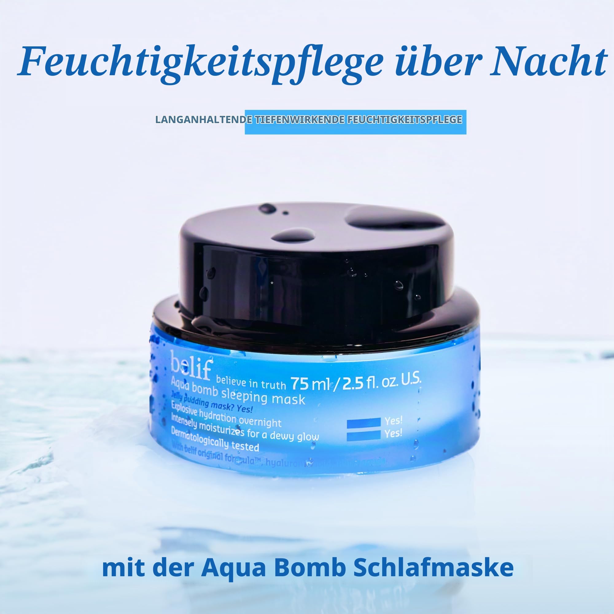 belif Aqua Bomb Gesichtsmaske Sleeping Mask 75 ml für trockene Haut
