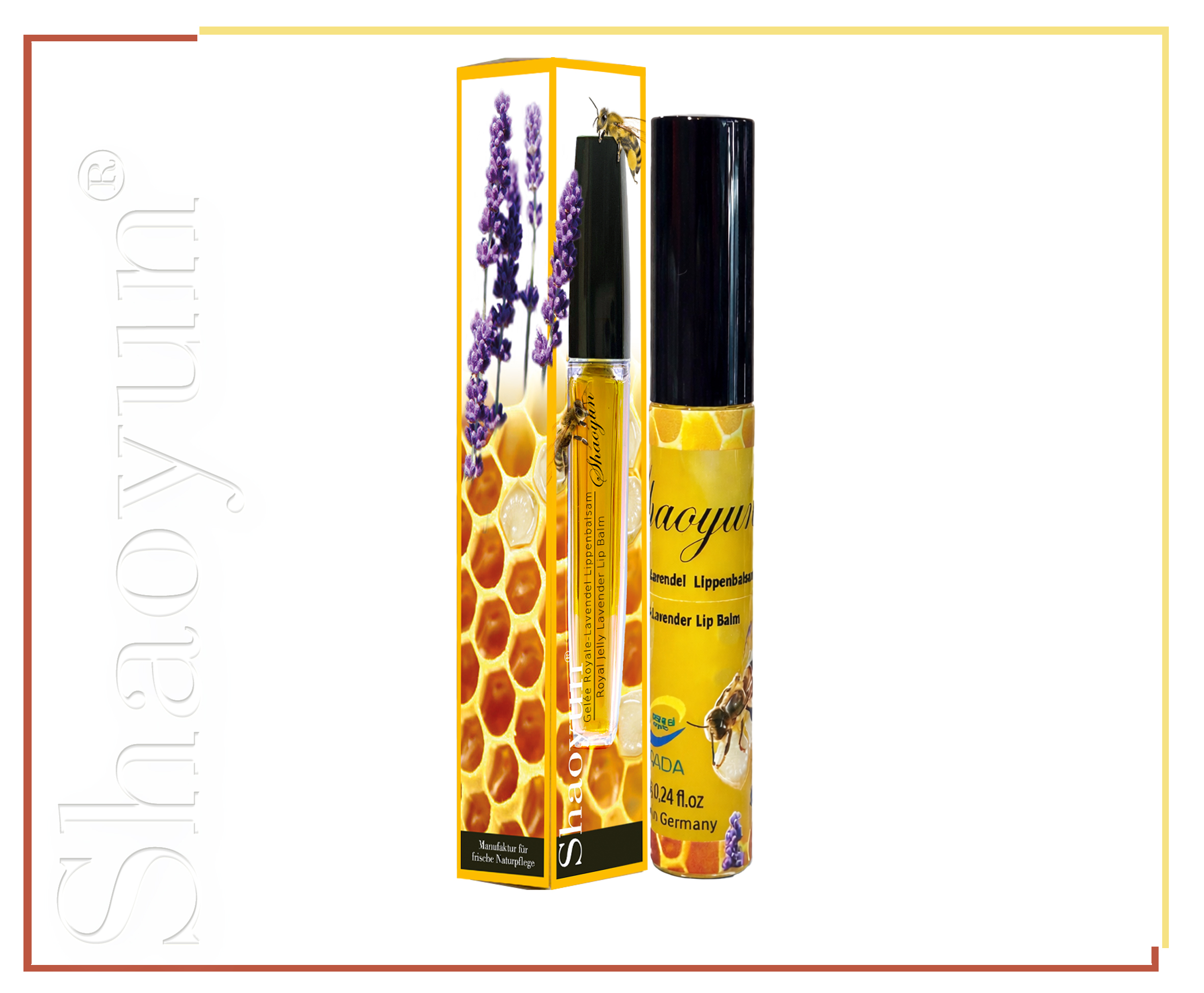 Shaoyun Gesichtspflege Lavendel Gelée Royale Lippenbalsam 7ml trocken