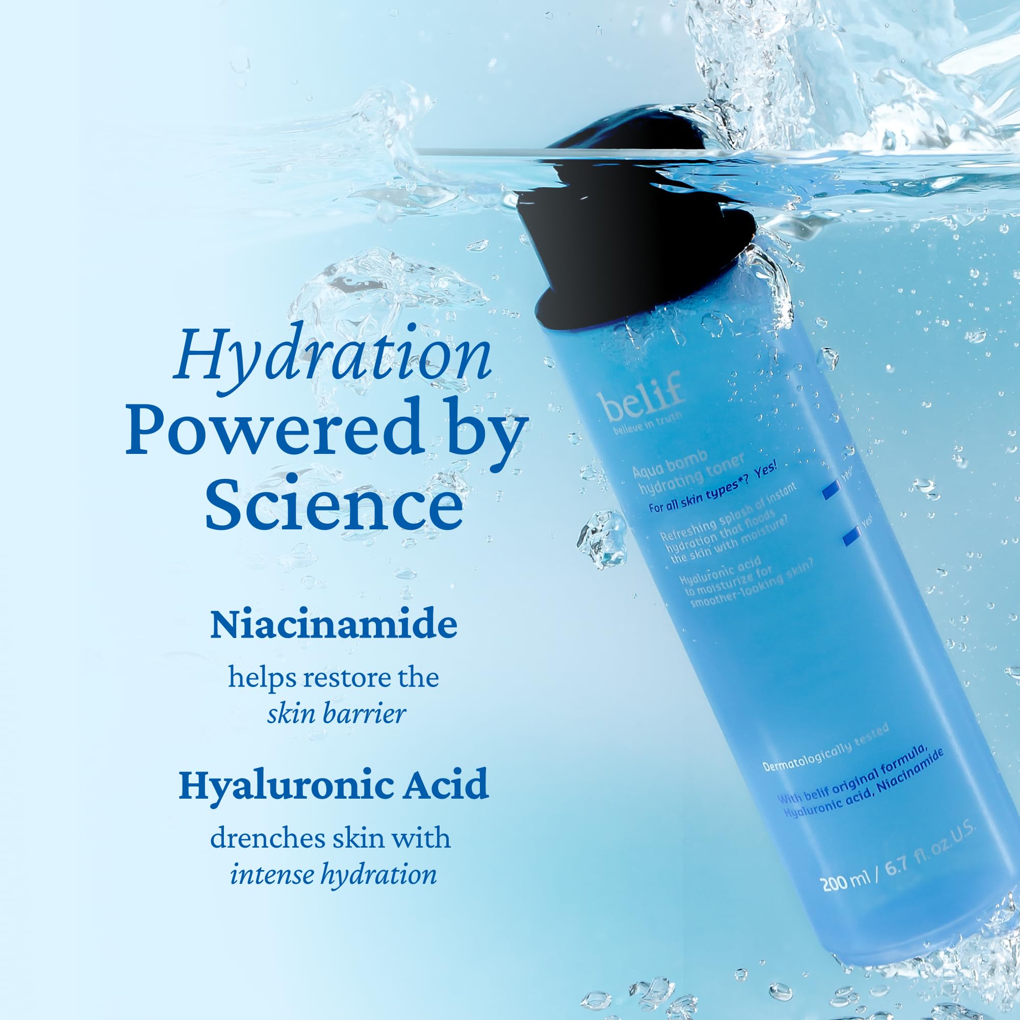 Belif Aqua Bomb Gesichtswasser Toner 200ml Niacinamid