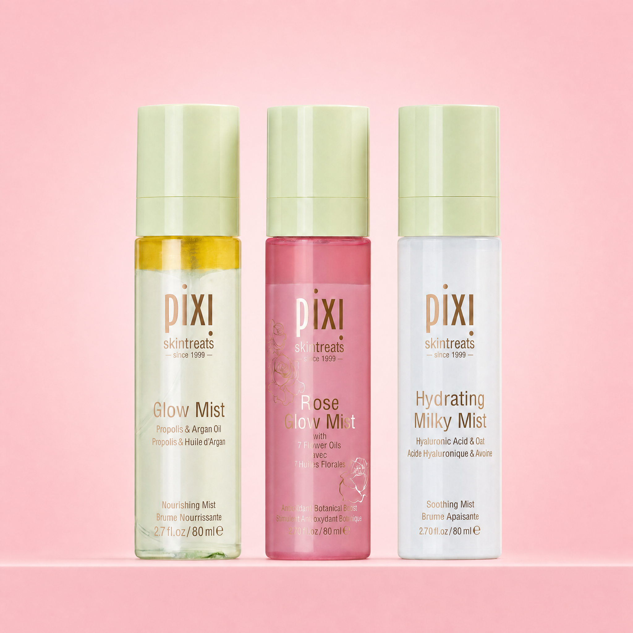 Pixi Glow Tonic Misting Must-Haves Gesichtsspray 3er Set