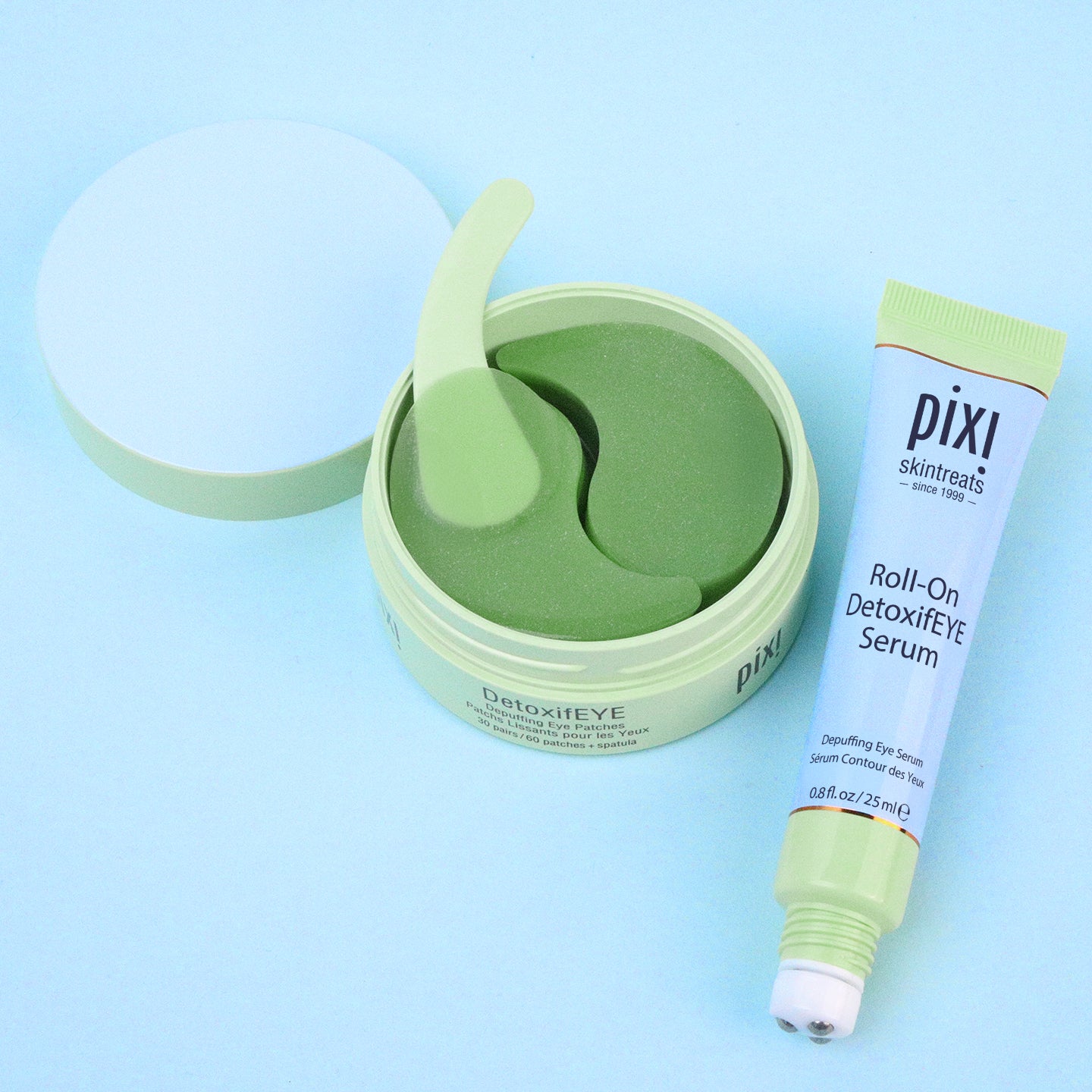 Pixi DetoxifEYE Duo Augenpads + Roll-On Serum kühlend