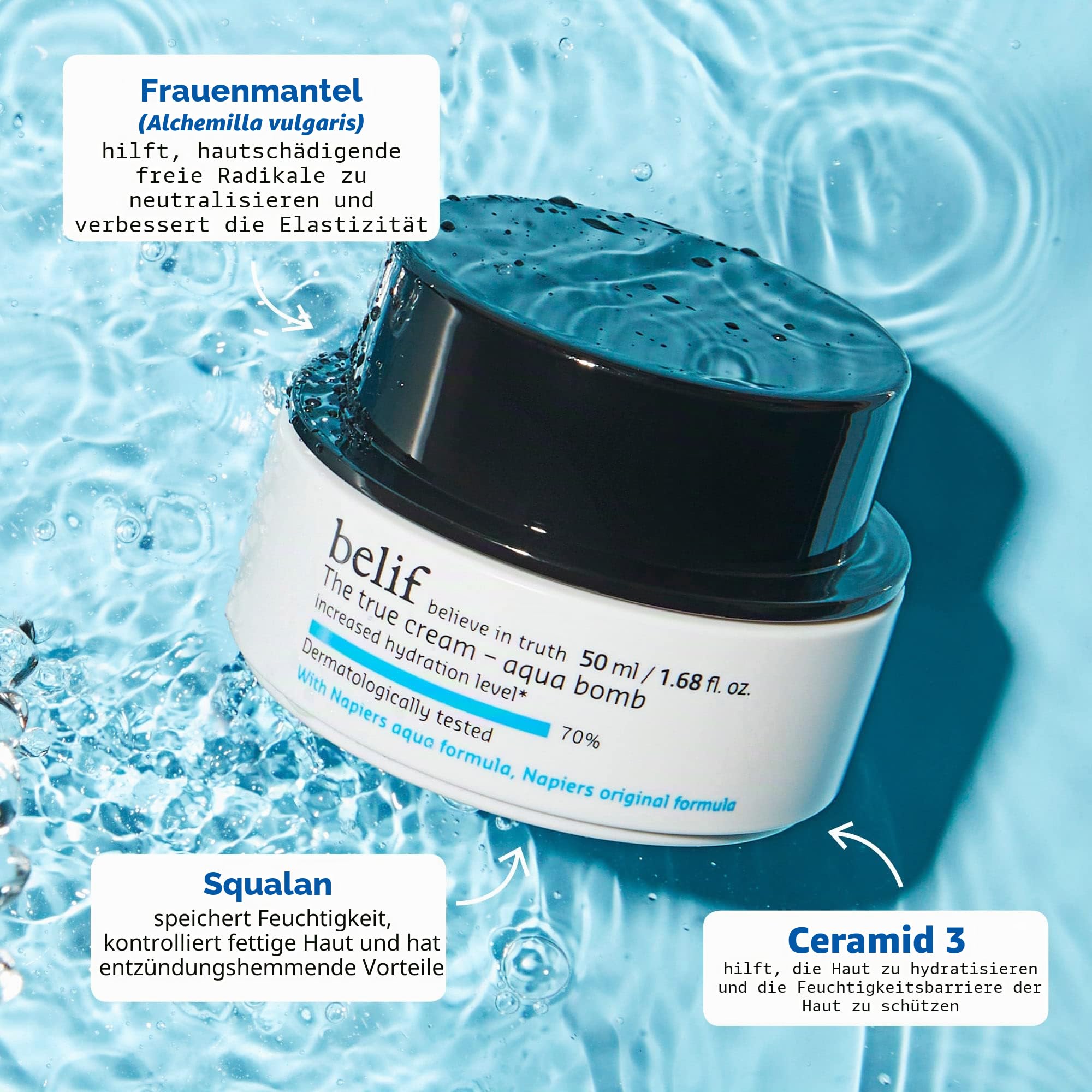 Belif Aqua Bomb True Cream Gesichtscreme 50 ml Mischhaut