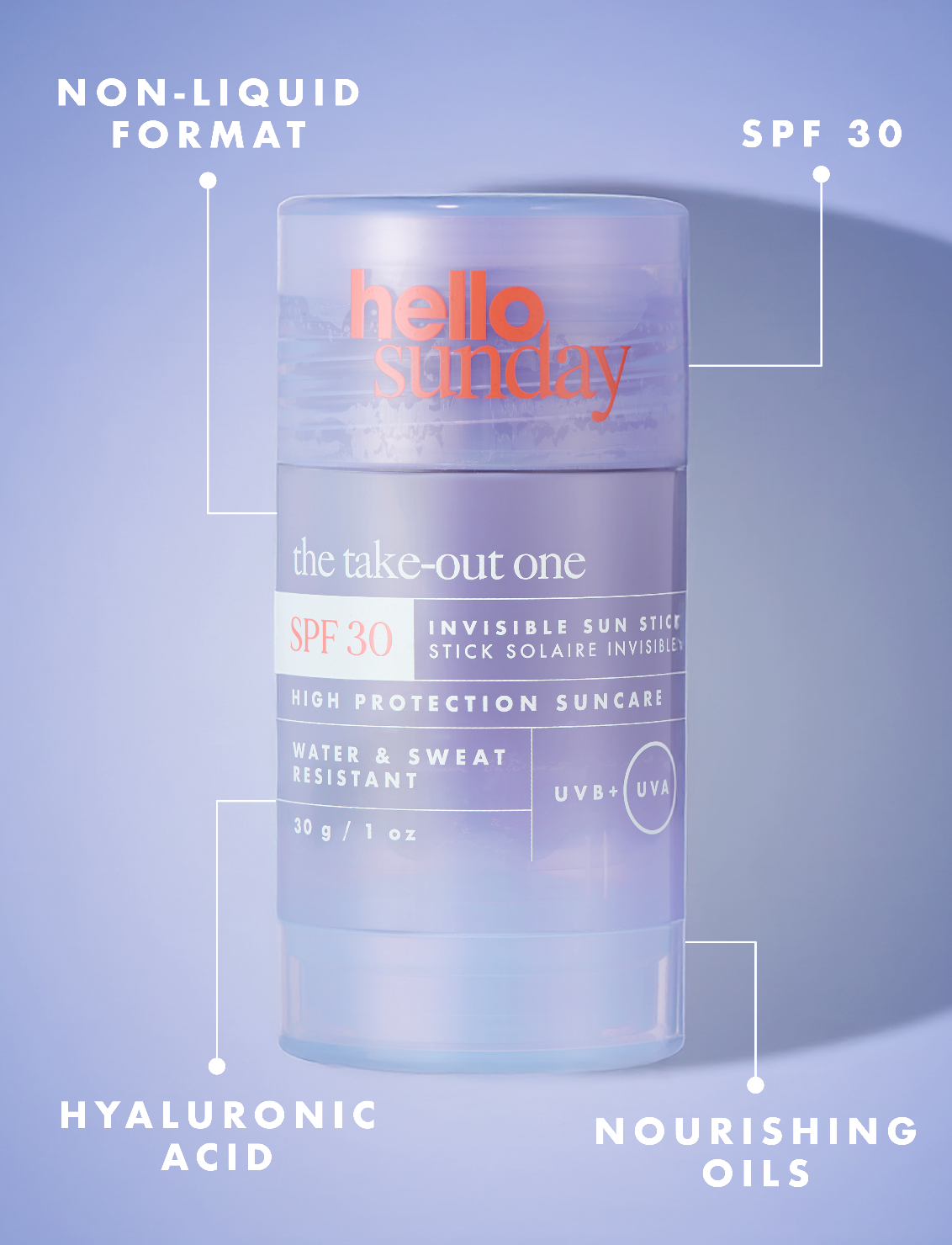 Hello Sunday Body Take-Out One Stick SPF 30 Hyaluron Duft