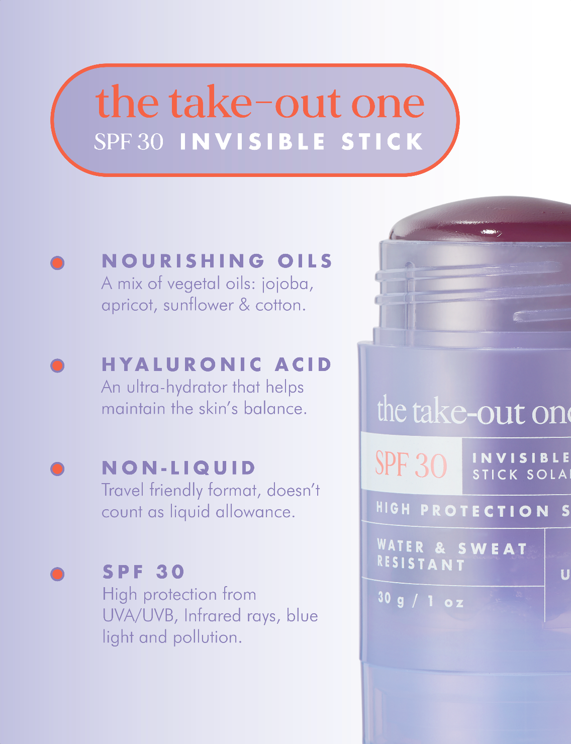 Hello Sunday Body Take-Out One Stick SPF 30 Hyaluron Duft