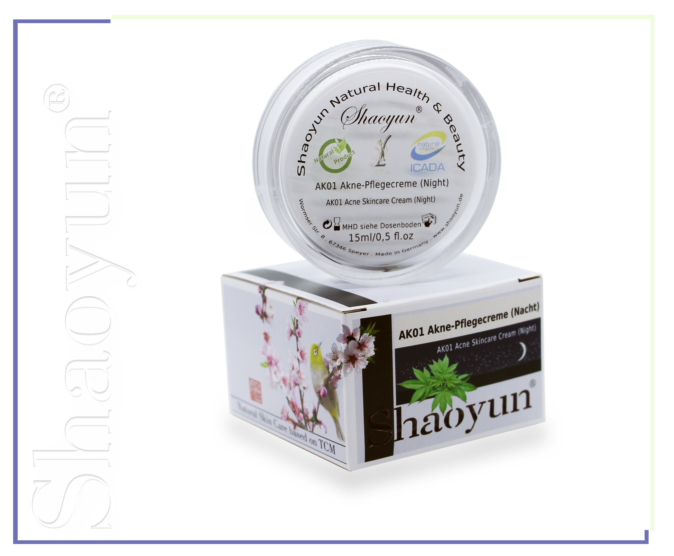 Shaoyun Gesichtspflege AK01 Akne-Pflegecreme Night unreine Haut