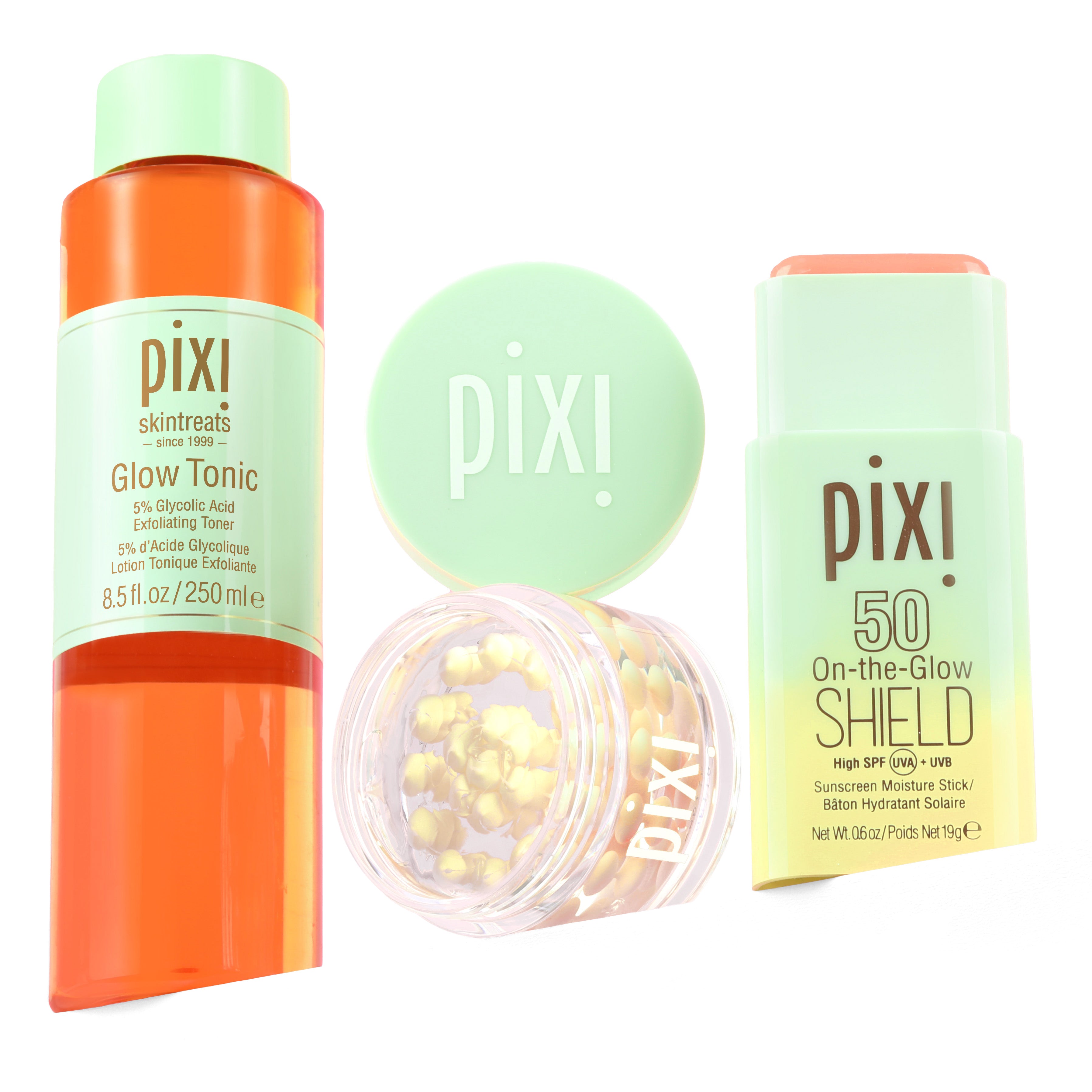 Pixi SunTreats Glow Brighten SHIELD Hautpflege Set 3tlg
