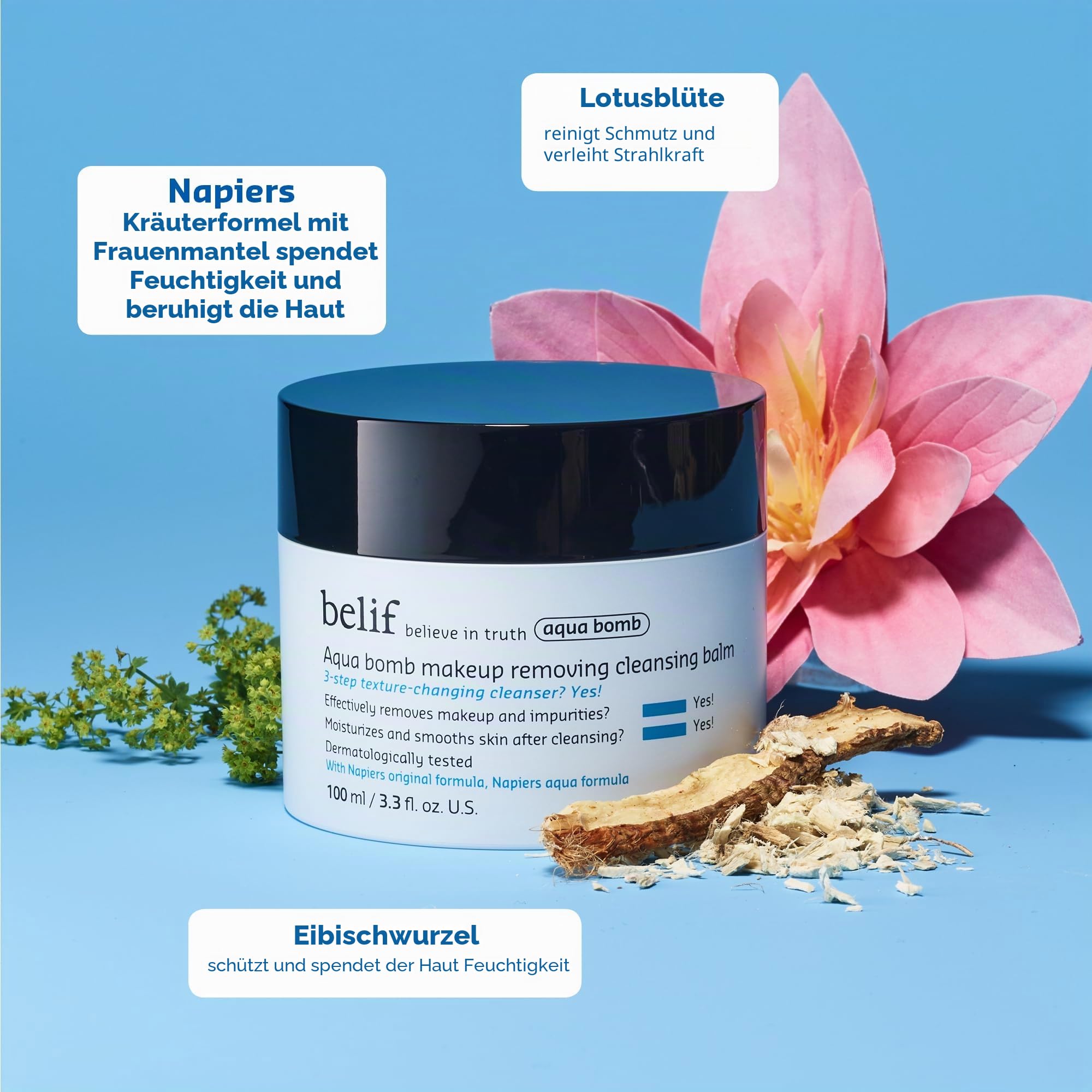 belif Aqua Bomb Reinigungsbalsam 100 ml mit Lotusblüte