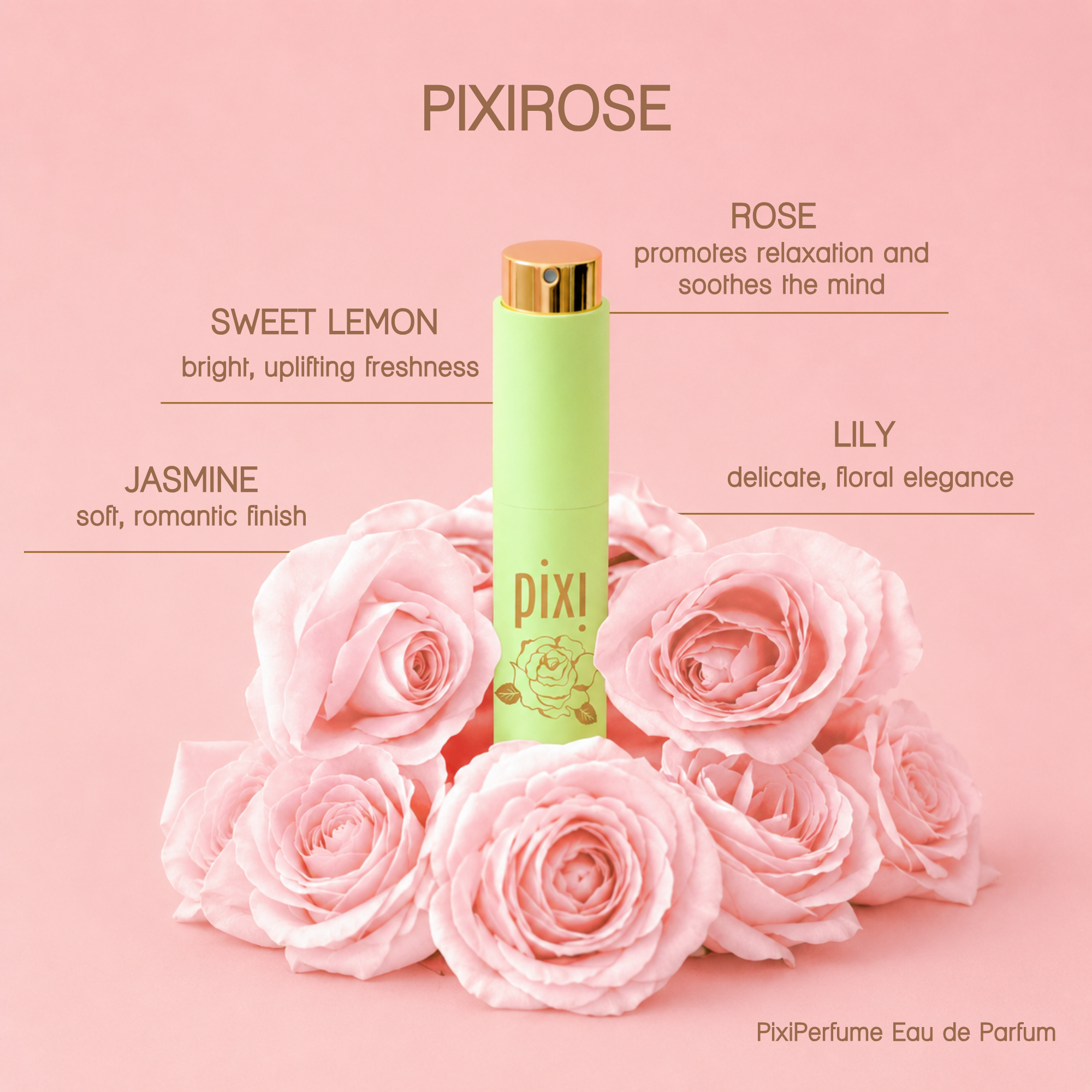 Pixi PixiRose Eau de Parfum Damen 1 Flakon blumig