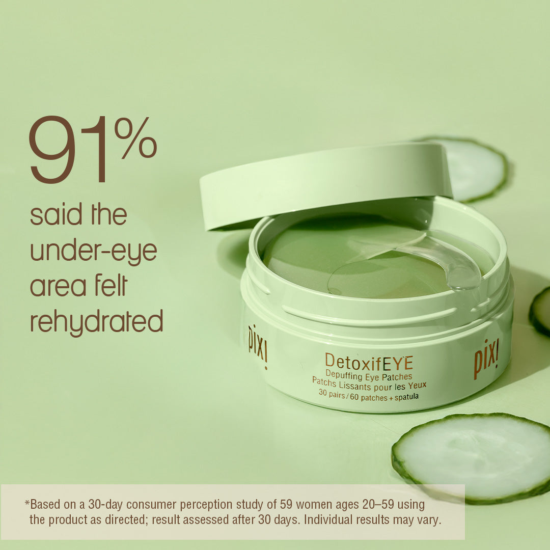 Pixi DetoxifEYE Duo Augenpads + Roll-On Serum kühlend
