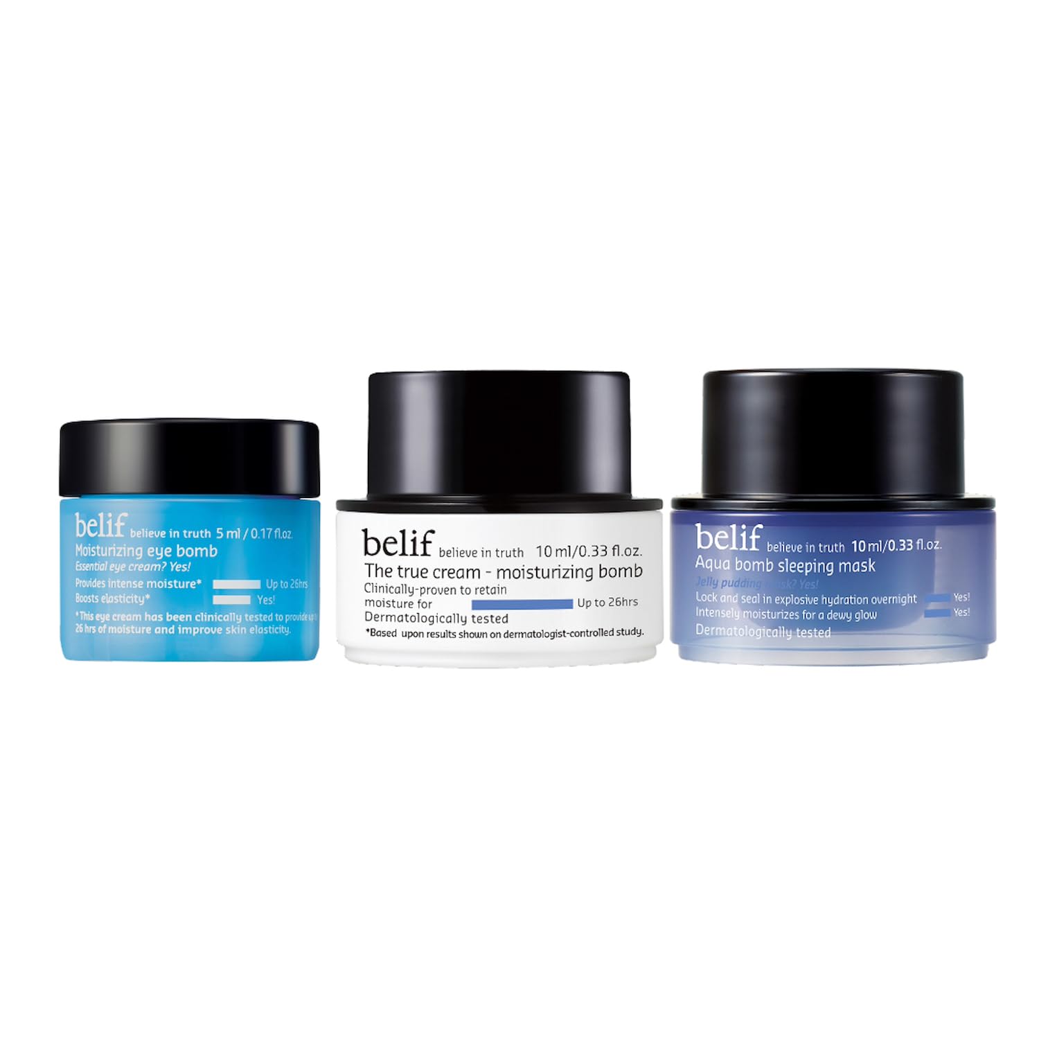 belif Aqua Bomb Santa Moisturizer Kit Gesichtspflege Set 3tlg