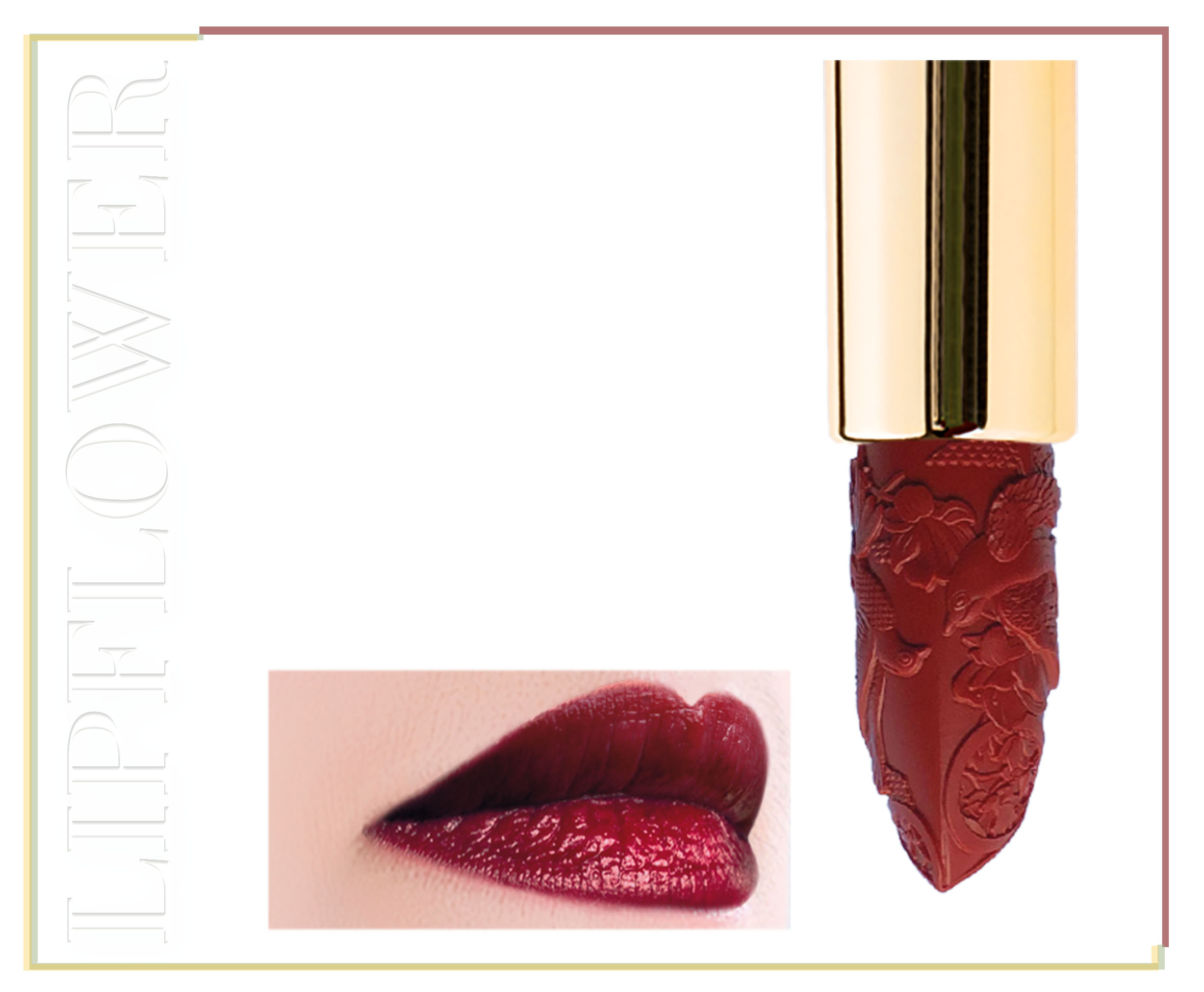 Shaoyun Lip Flower Rosa 186 Rose Lippenstift vegan beerenrot