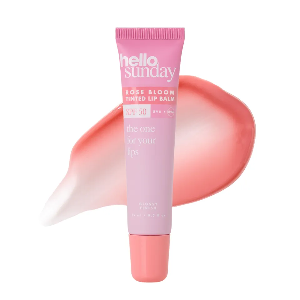 Hello Sunday Lips Tinted Lip Balm SPF 50 Rose Bloom Shea