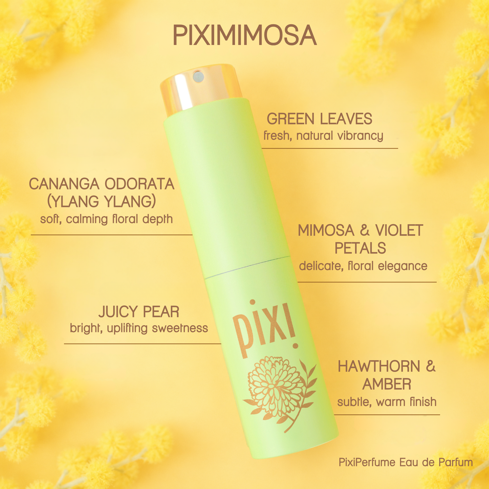 Pixi Beauty PixiPerfume PixiMimosa Eau de Parfum Damen Blumig