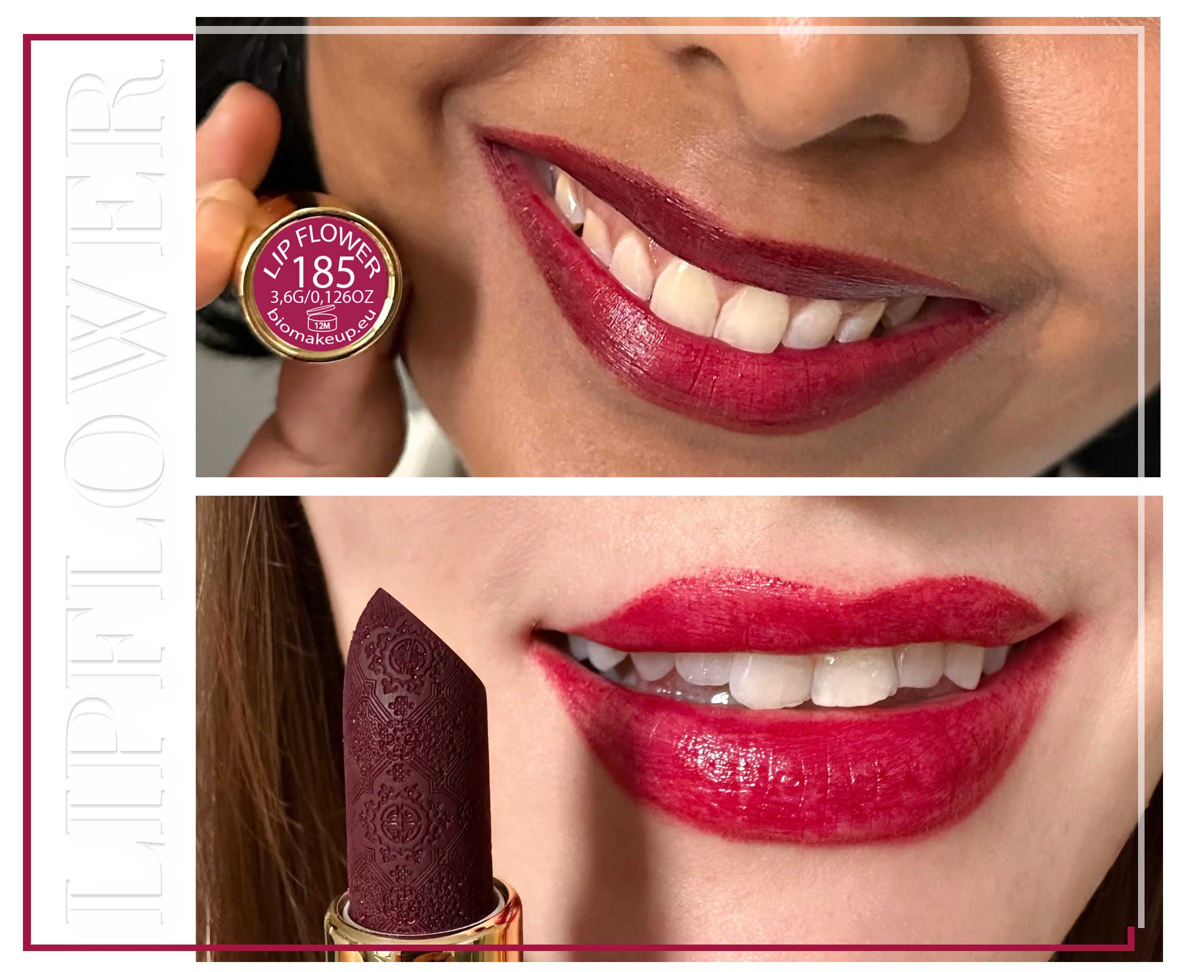 Shaoyun Lip Flower Medinilla 185 Lippenstift Rotviolett vegan