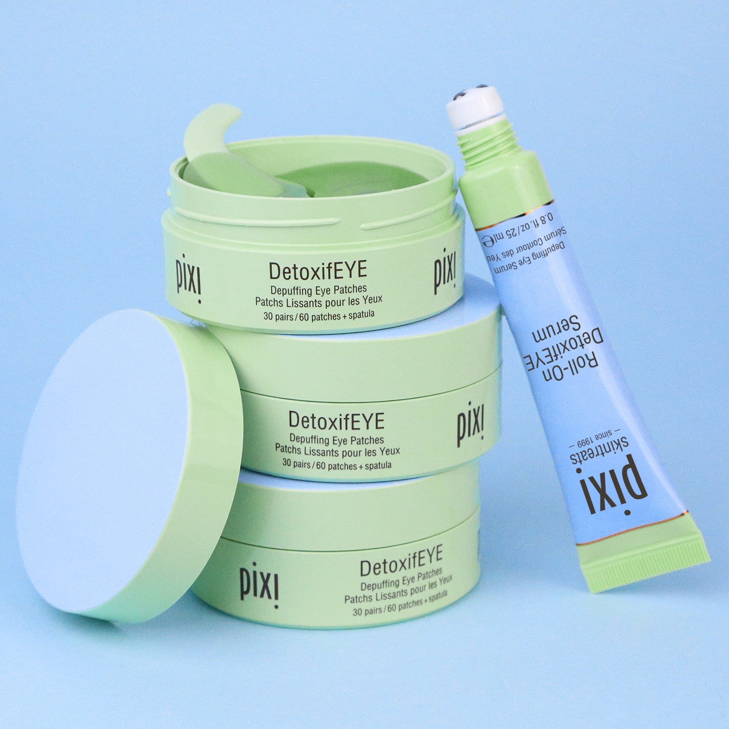 Pixi DetoxifEYE Duo Augenpads + Roll-On Serum kühlend