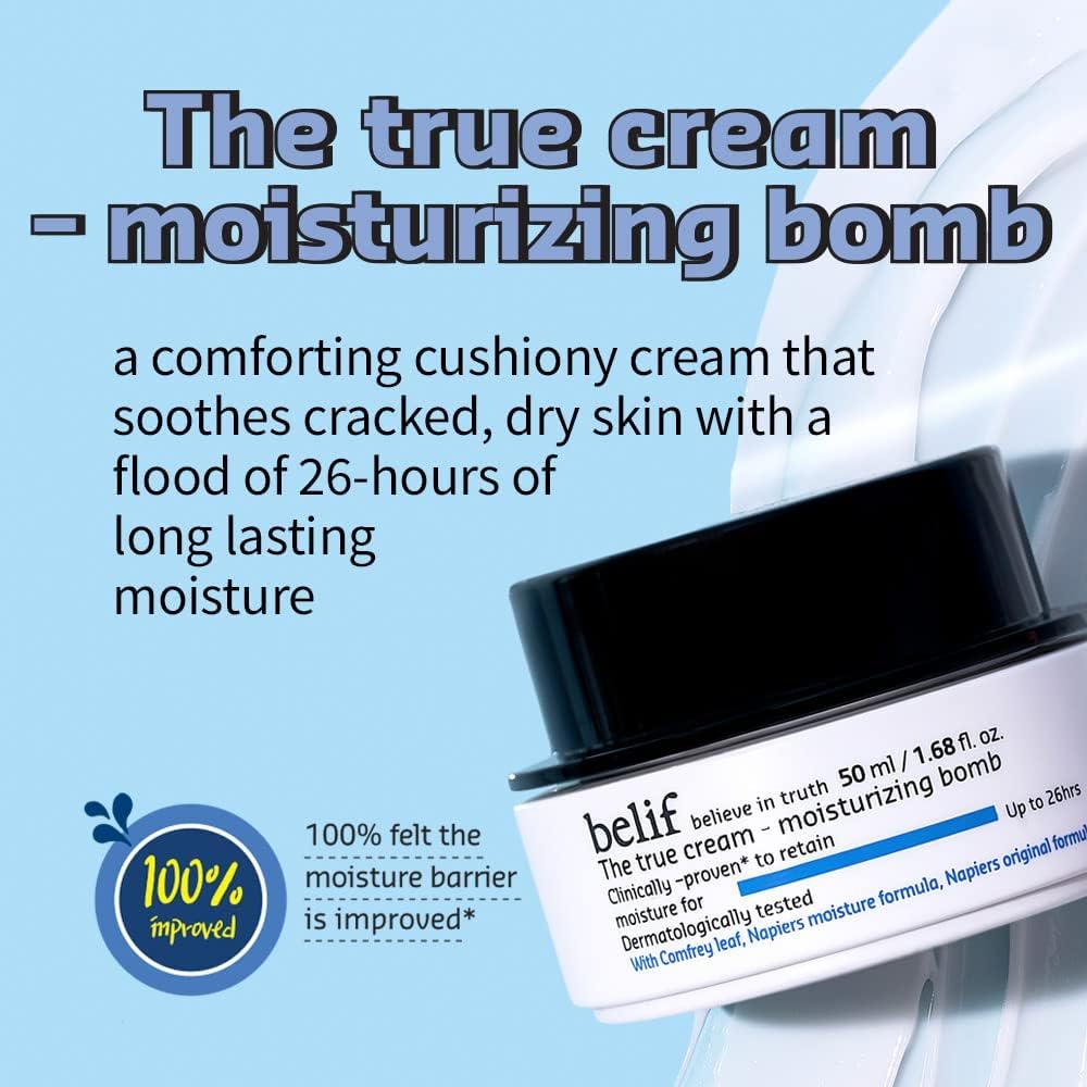Belif Moisturizing Bomb True Cream Gesichtscreme 50ml Kräuter