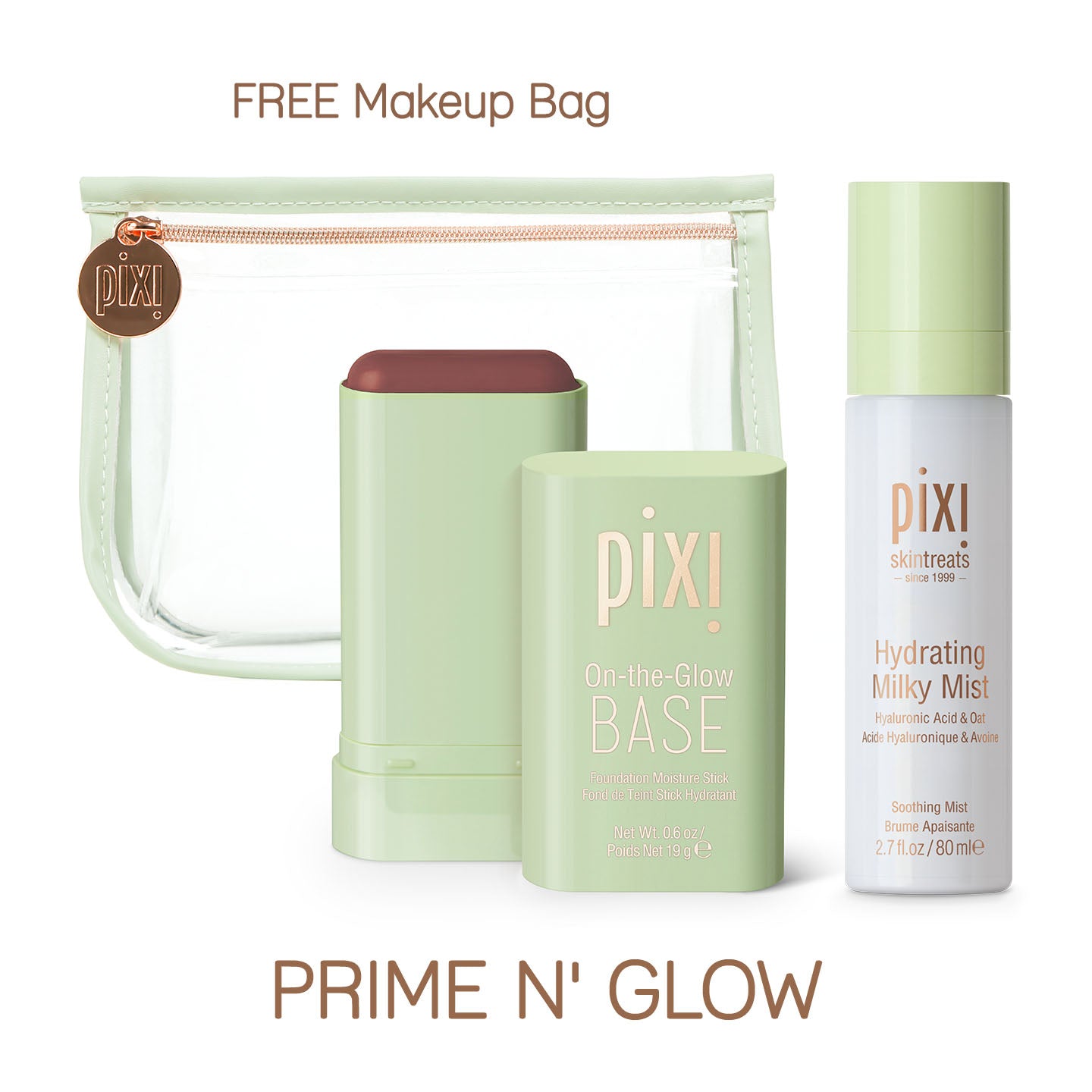 Pixi Makeup Prime N Glow Bundle Primer-Set Base Mist