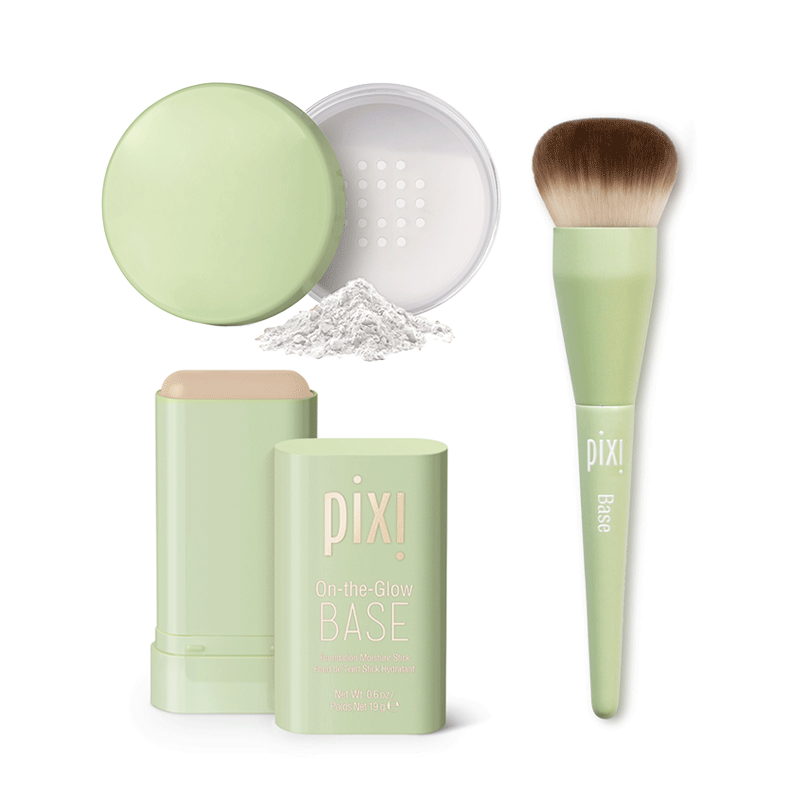 Pixi Blur & Set Bundle Make-up Base + Puder + Pinsel
