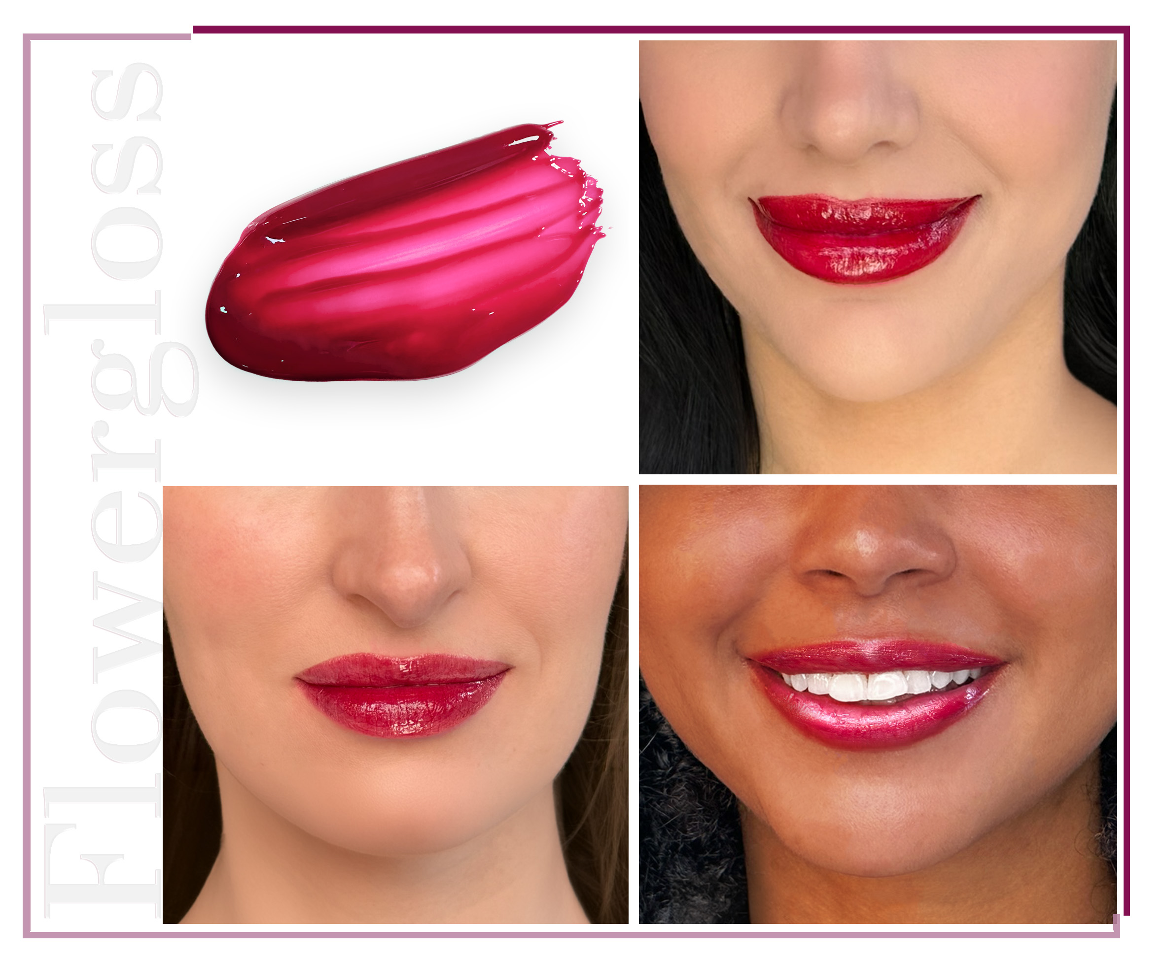 Shaoyun Flowergloss FG04 Rose Lipgloss vegan beerenrot