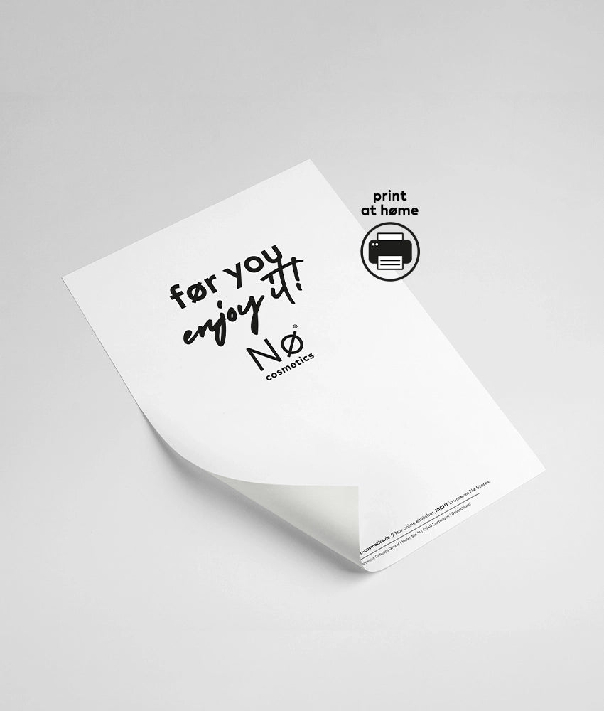 No Sets Geschenkgutschein Hautpflege 10€ PDF Geschenk