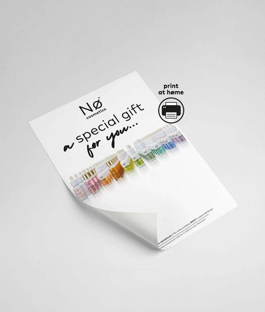 No Sets Geschenkgutschein Hautpflege 10€ PDF Geschenk