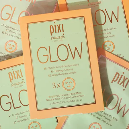 Pixi Glow Tonic GLOW Sheet Mask Tuchmaske 3 Stück Glycolsäure