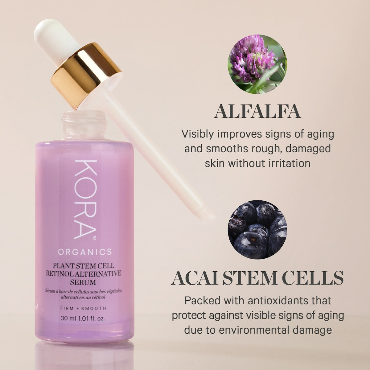 Kora Organics Plant Stem Cell Retinol Serum 30ml Anti-Aging