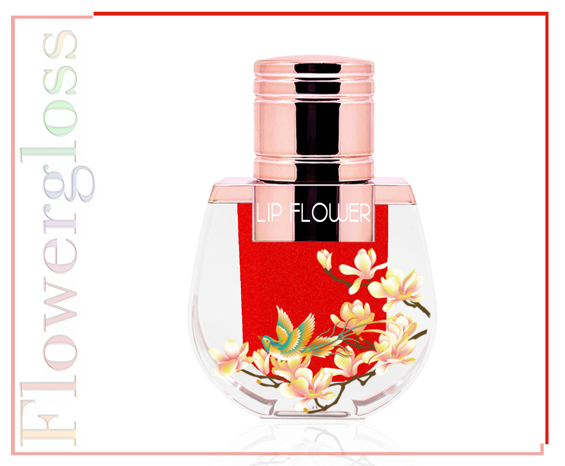 Shaoyun Flowergloss FG08 Strelitzie Lipgloss Orange-Rot Vegan