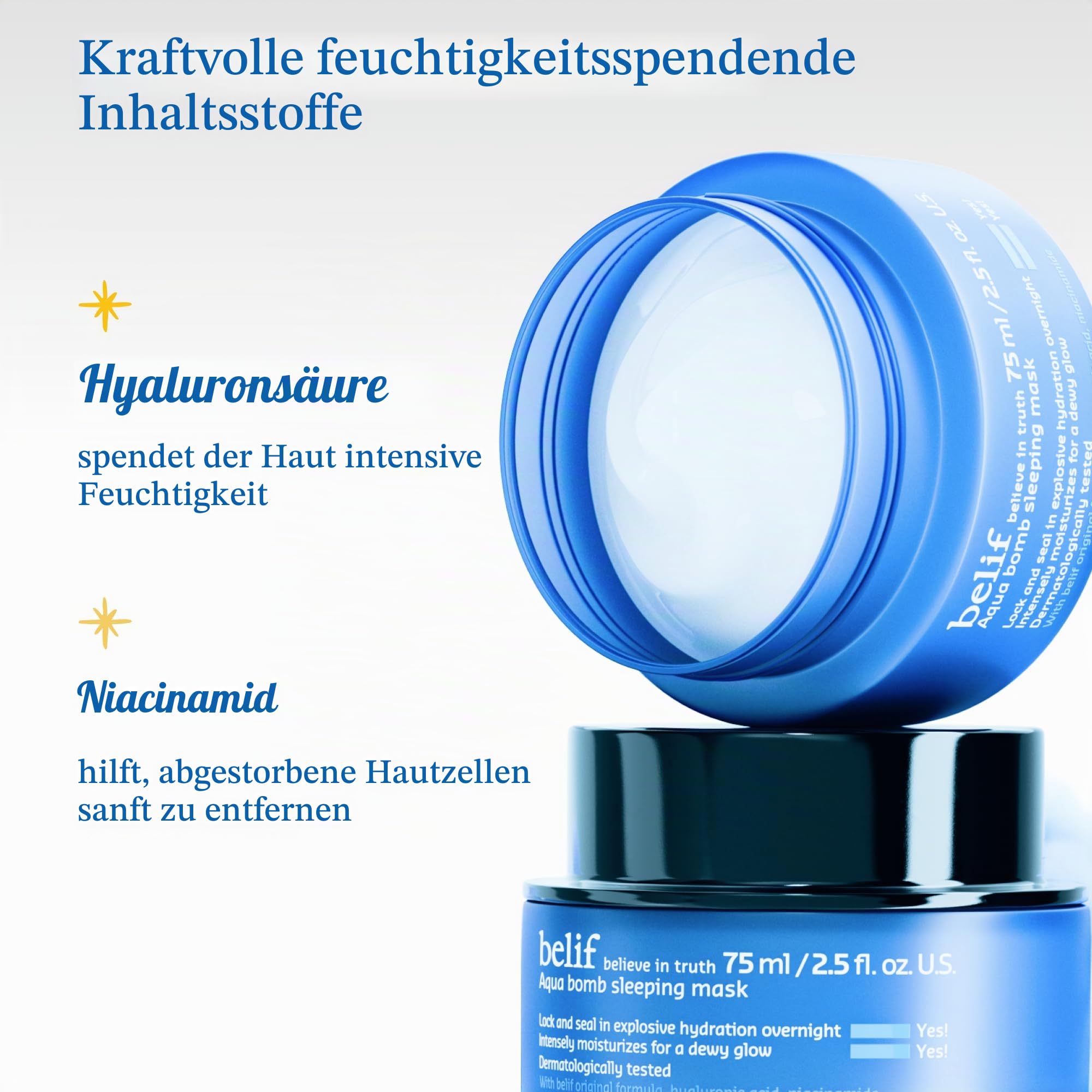 belif Aqua Bomb Gesichtsmaske Sleeping Mask 75 ml für trockene Haut