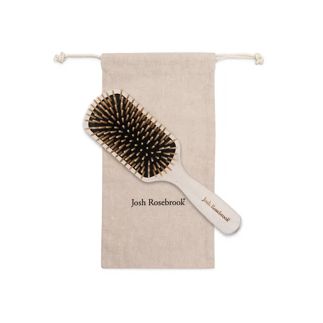 Josh Rosebrook Wide Paddle Haarbürste Holz mit Baumwollbeutel