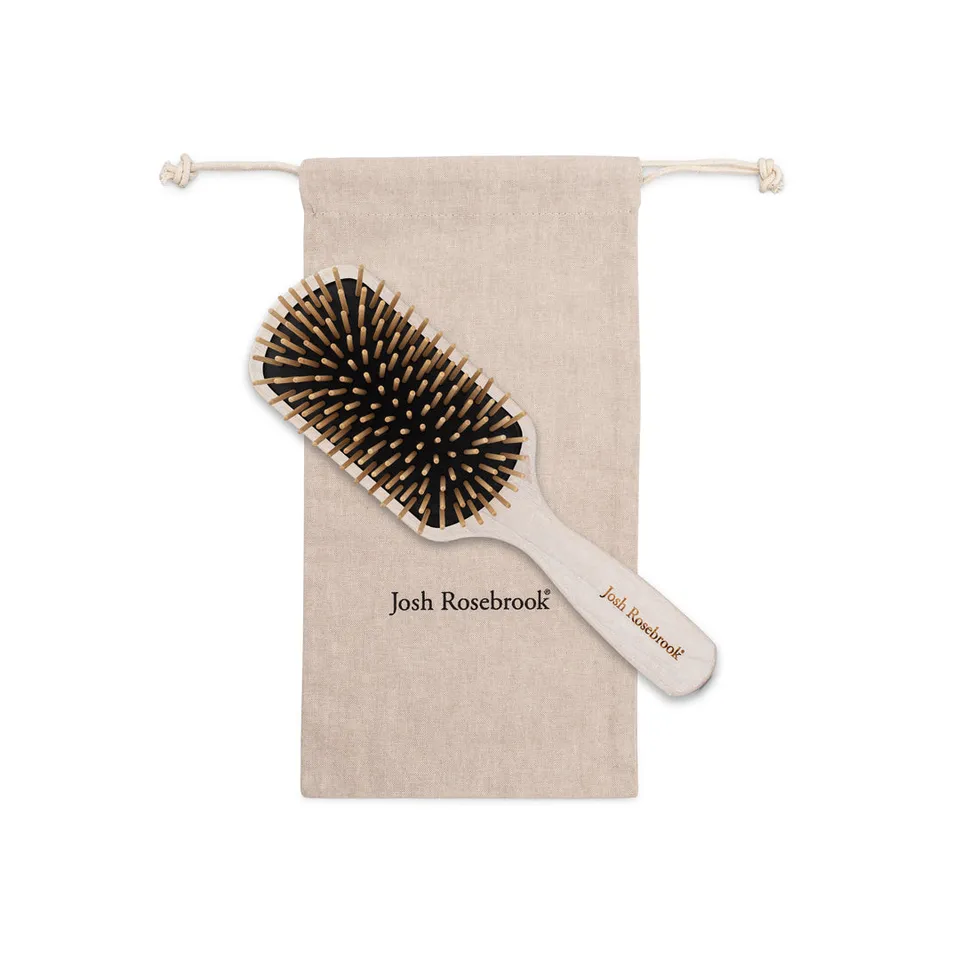 Josh Rosebrook Wide Paddle Haarbürste Holz mit Baumwollbeutel