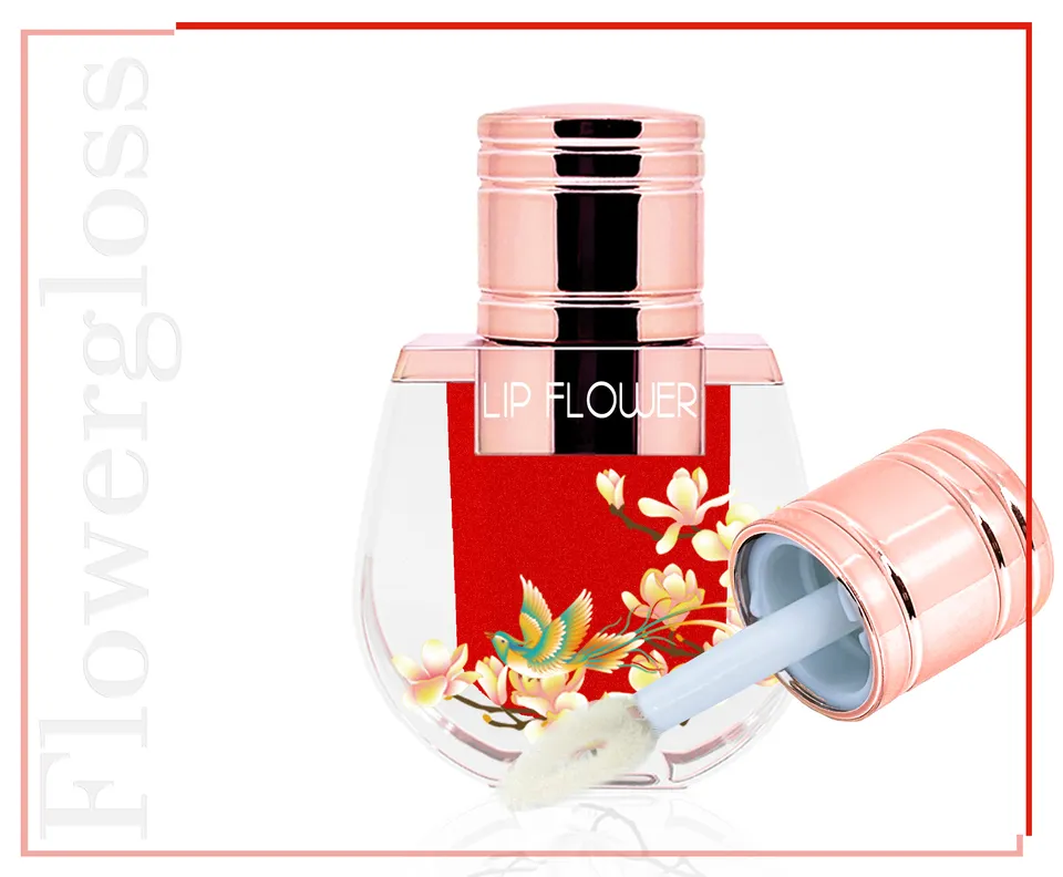 Shaoyun Flowergloss FG08 Strelitzie Lipgloss Orange-Rot Vegan
