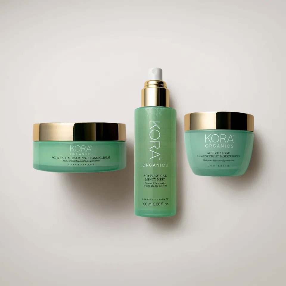 Kora Organics Active Algae Essentials Pflegeset 3-teilig ölige Haut